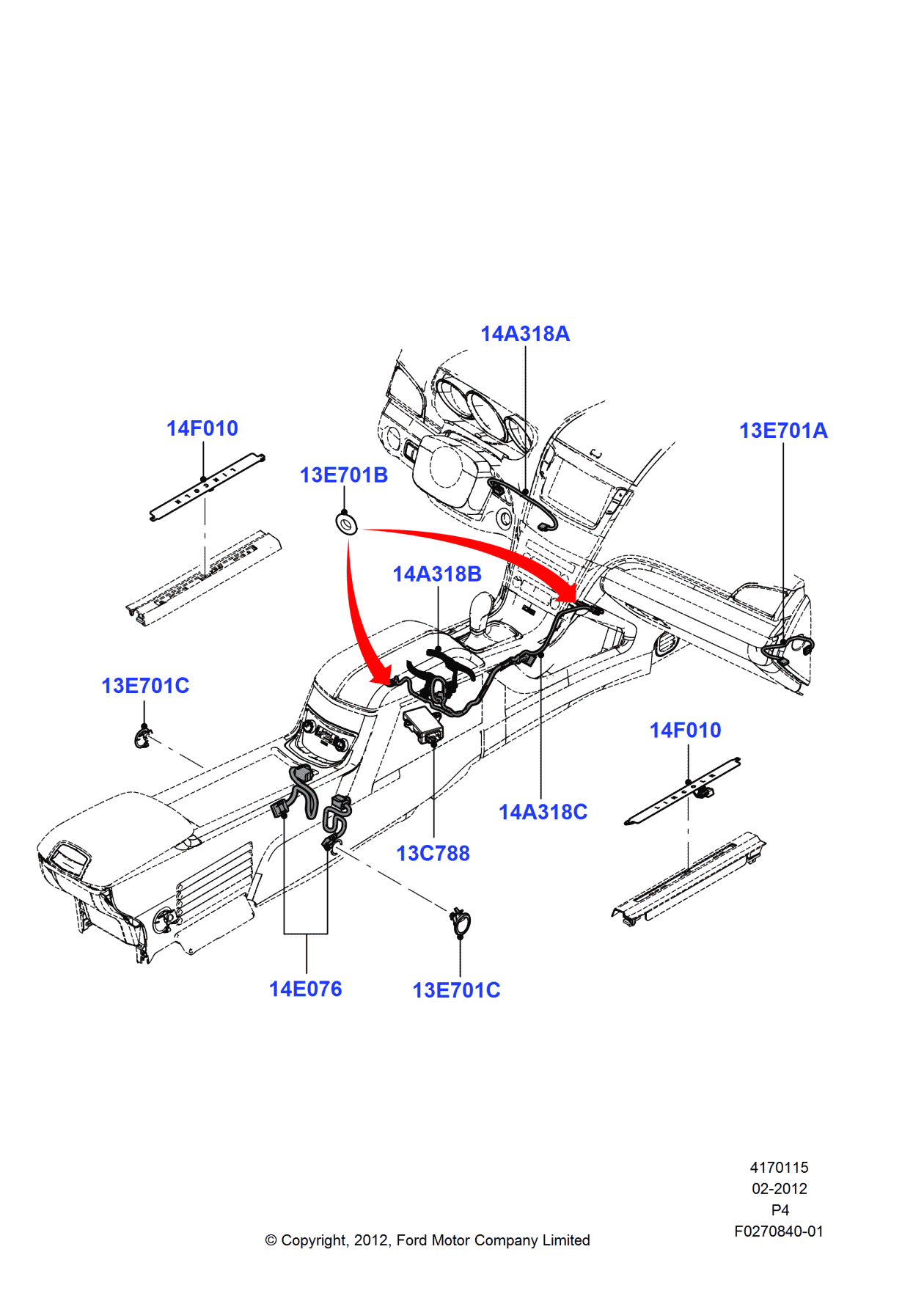 Ford AE9Z-13E701-AA Lamp Assembly - Interior