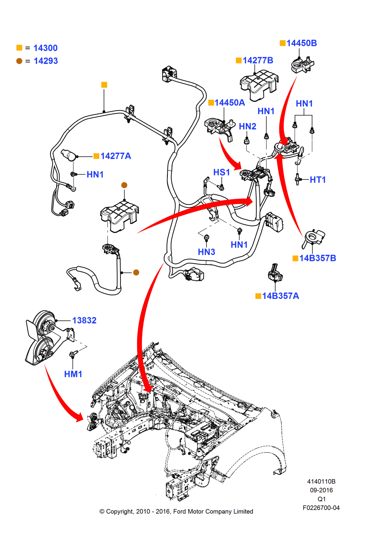 Ford BT4Z-14A411-F Overlay Harness