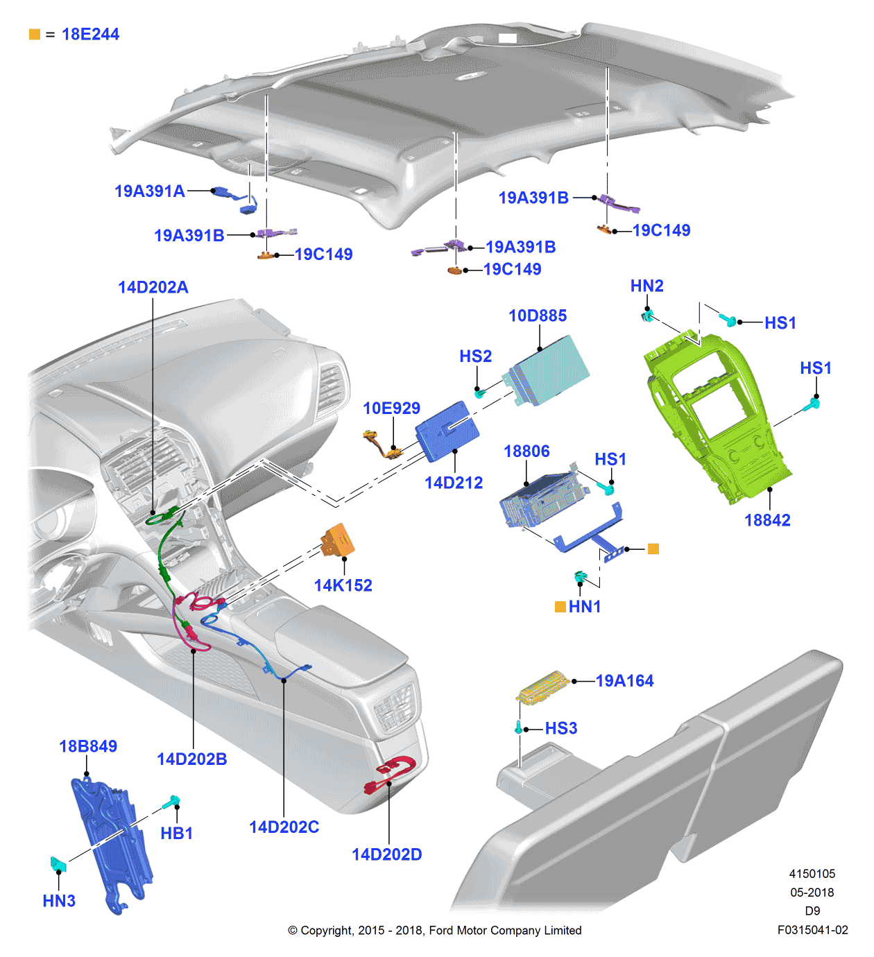 Ford HA1Z-18C869-AG Radio