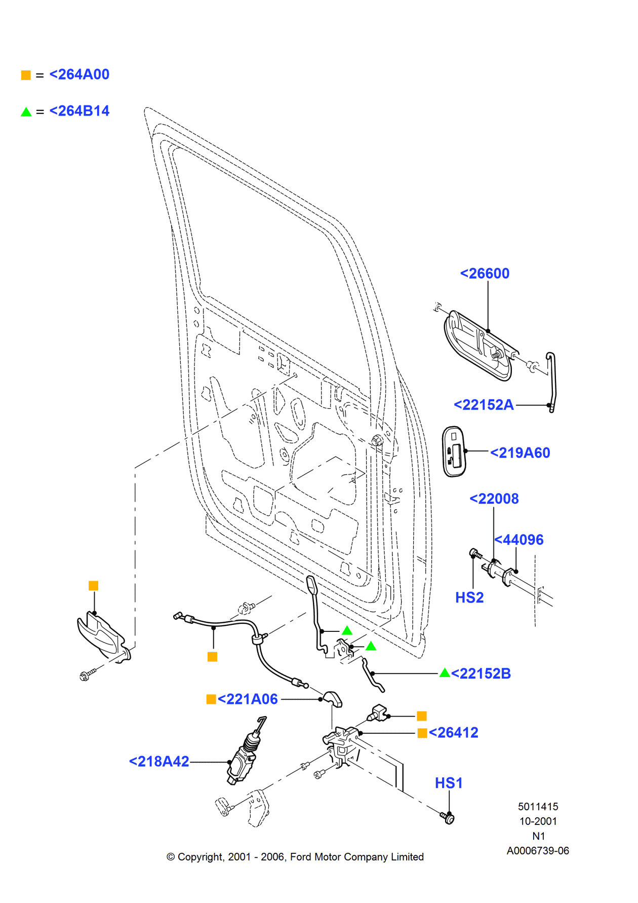 Ford YL3Z-16264A54-AA Rod - Latch Operating