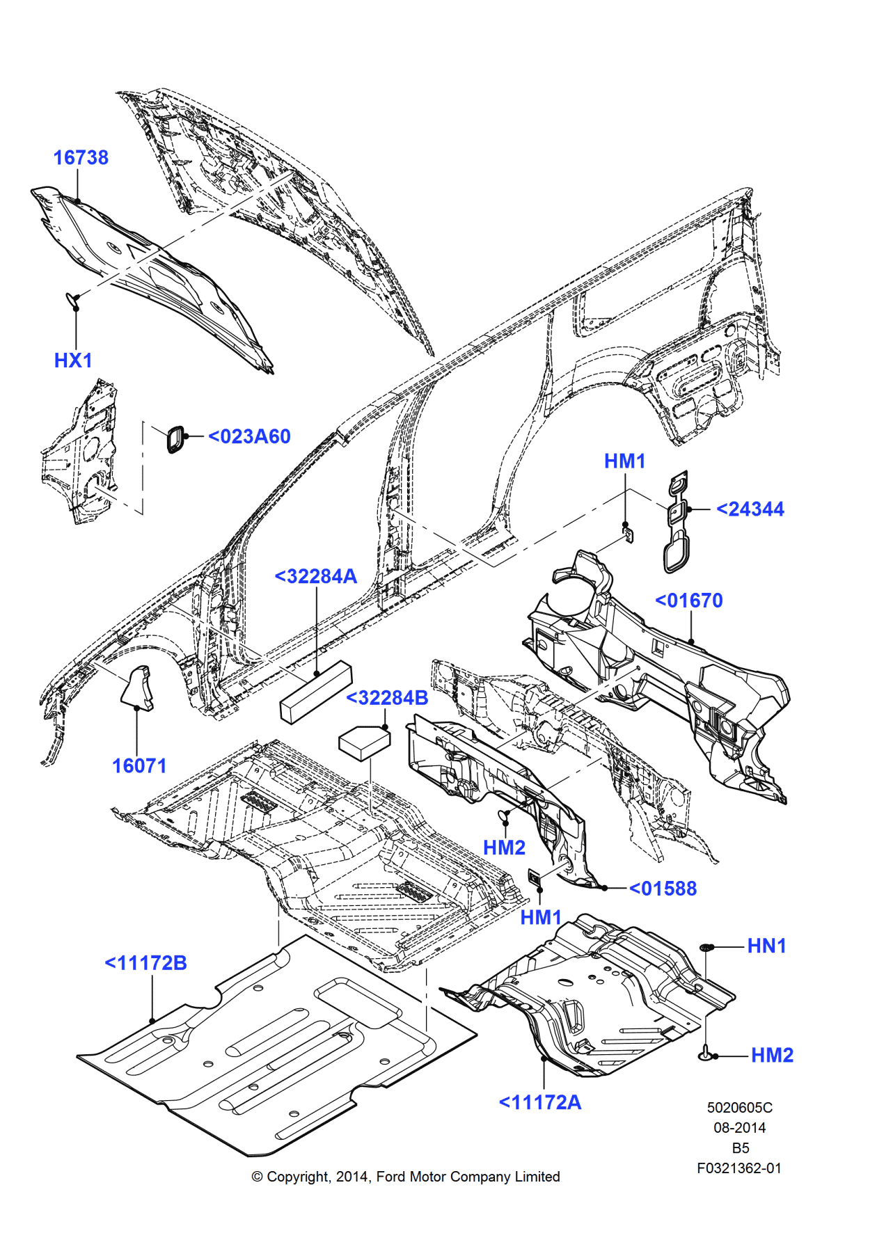 Ford 7L1Z-7811172-B Insulator - Floor