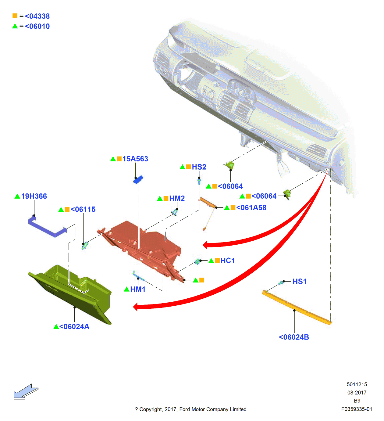 Ford JL7Z-7806024-AA Door Assembly - Glove Compartment