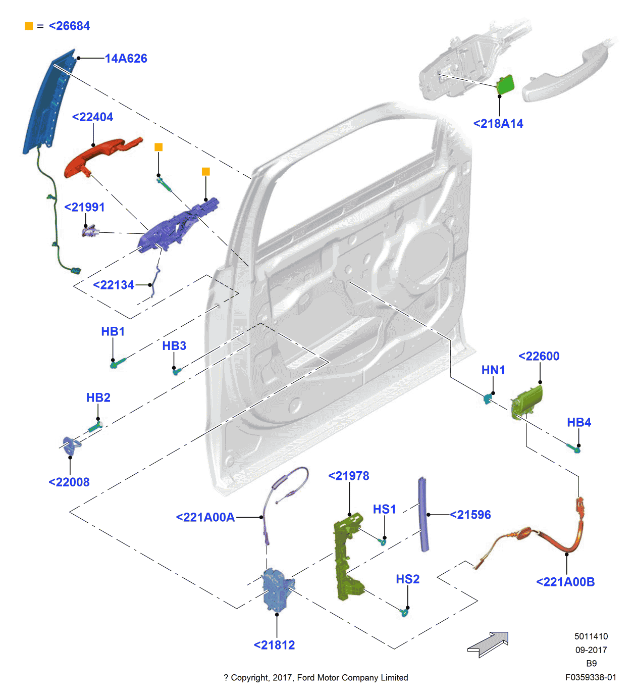 Ford JL7Z-78264A26-A Latch