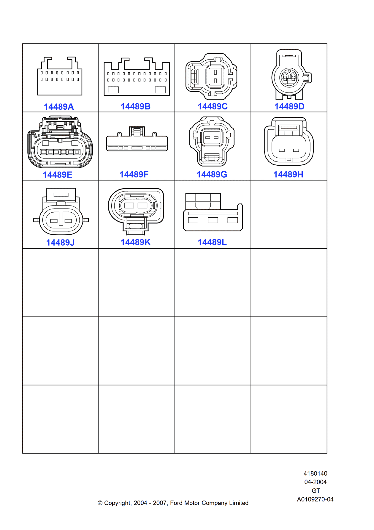 Ford 98AZ-14489-ZB Sleeve - Wiring