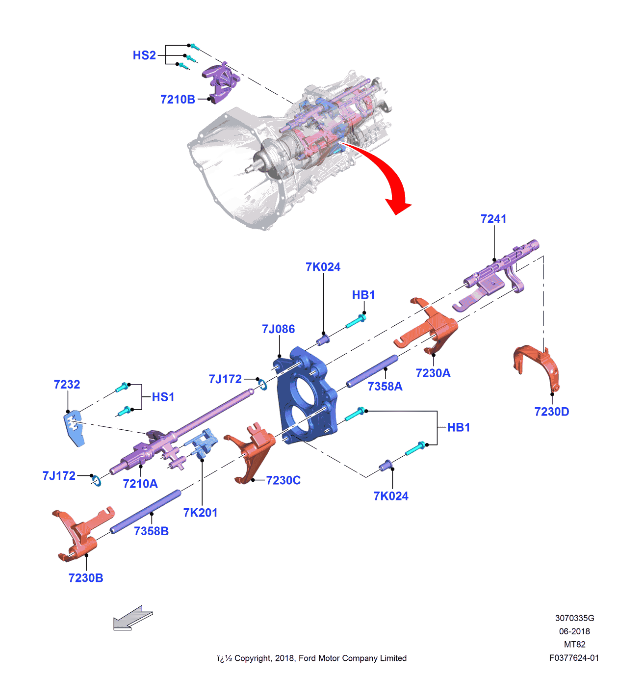 Ford JR3Z-7230-C FORK - REVERSE GEAR