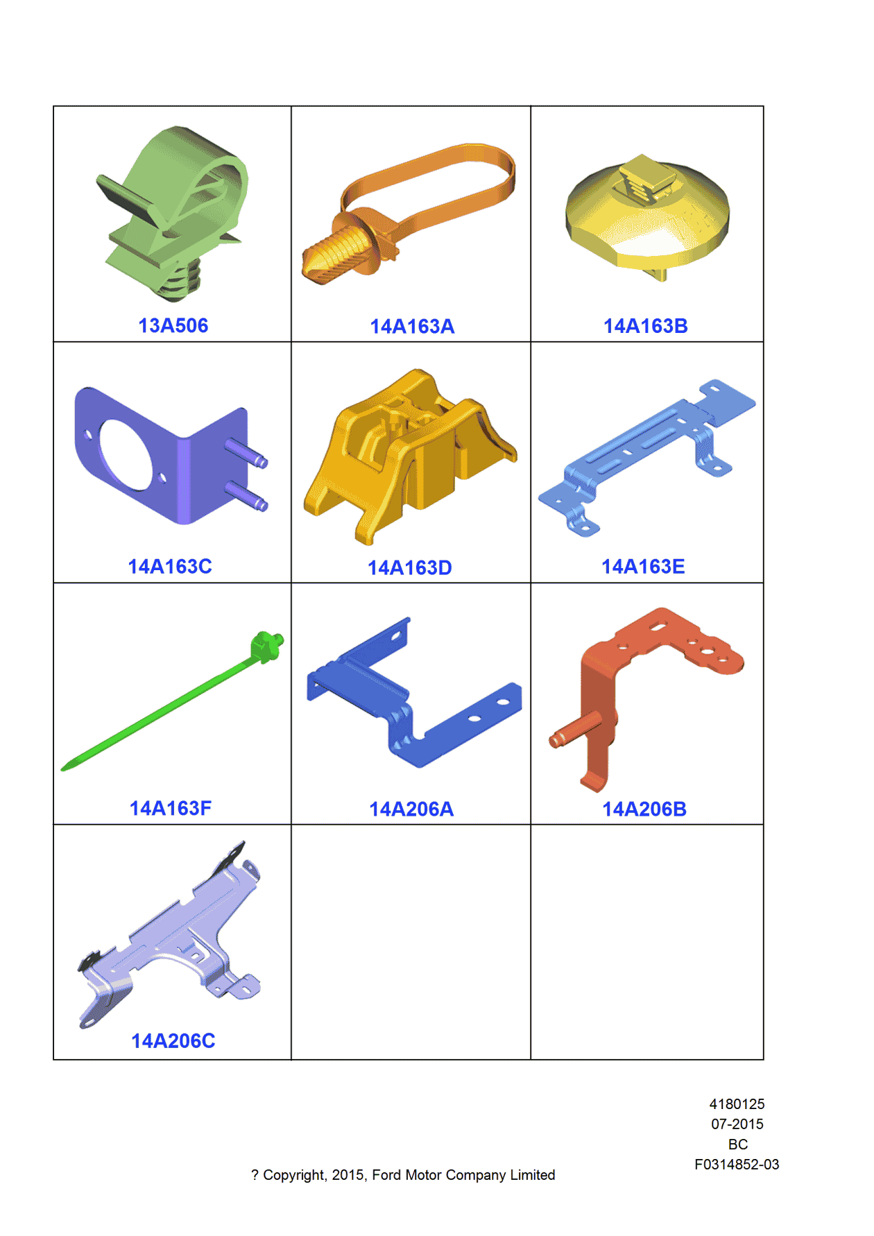 Ford 8U5Z-13A506-A Clip - Wiring