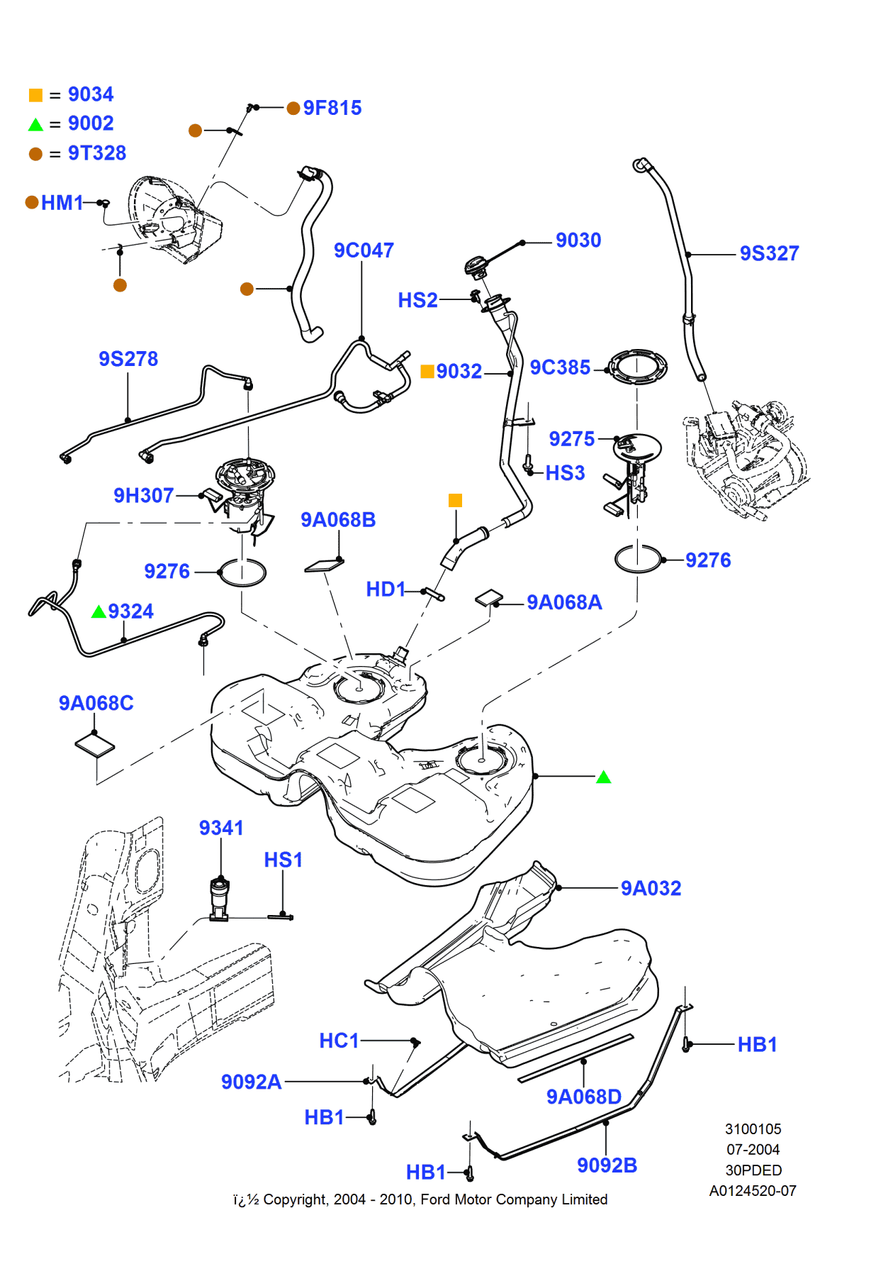 Ford 5F9Z-9092-BA Strap Assembly - Fuel Tank