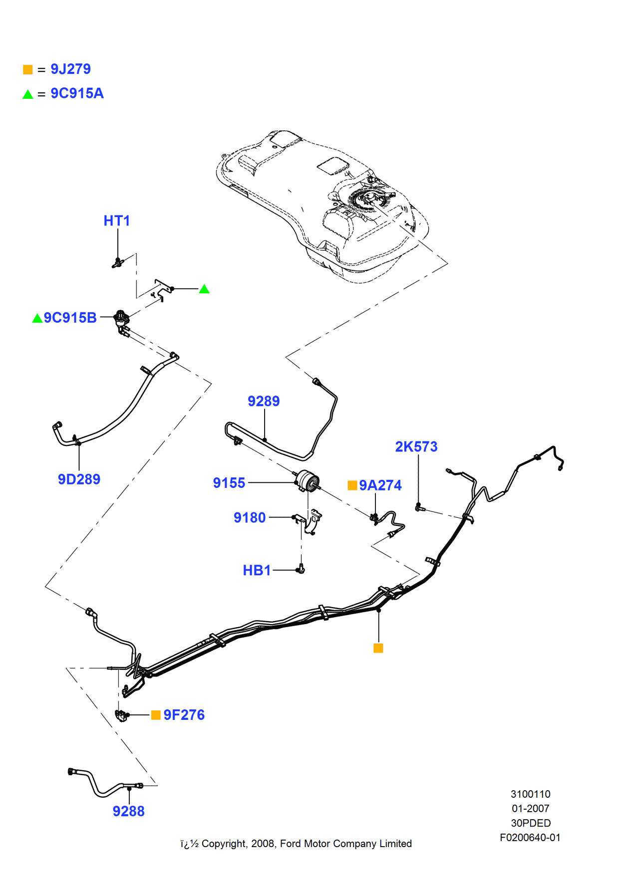 Ford 6L8Z-2K573-AA Screw - Self-Tapping