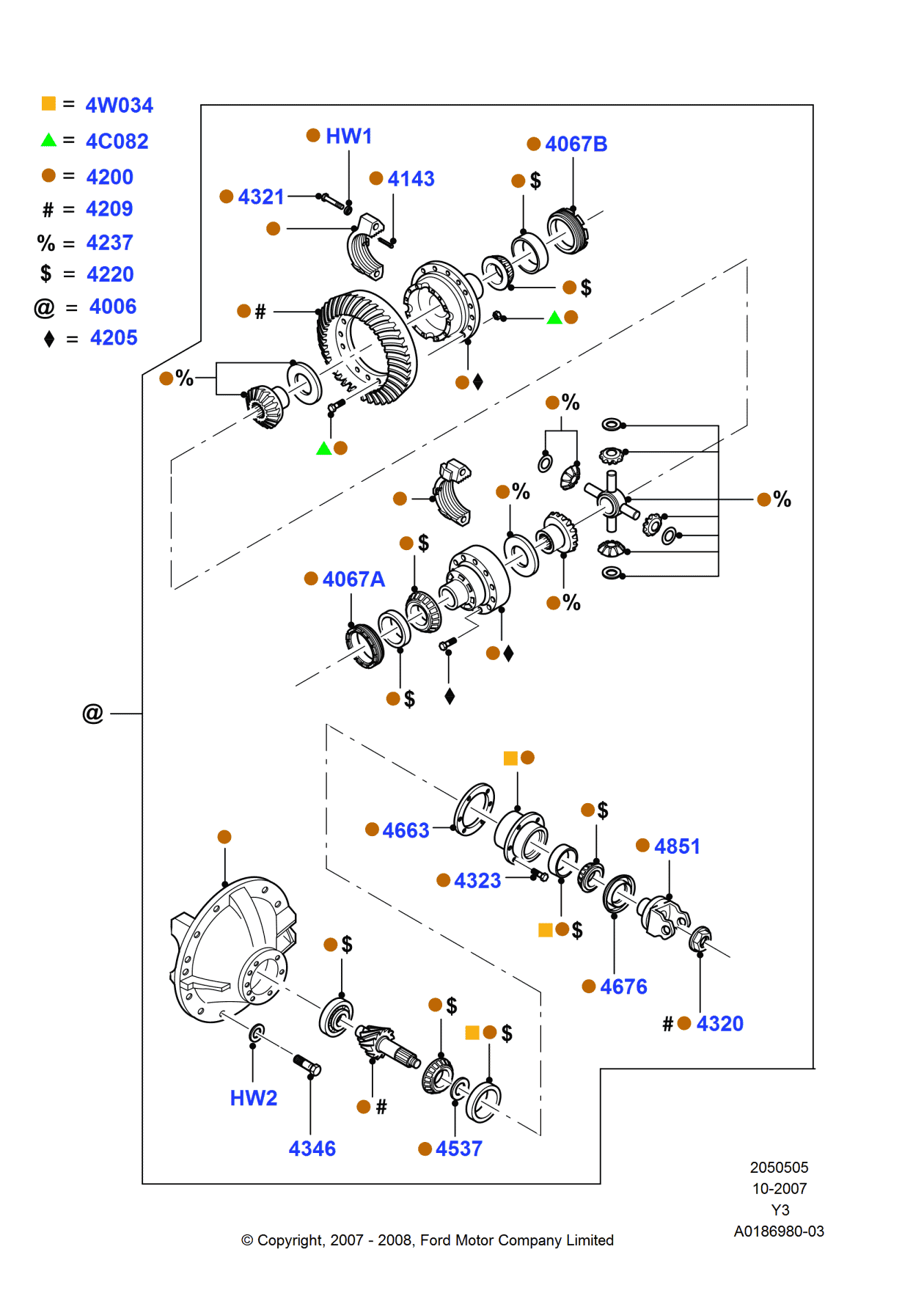 Ford 8U9Z-4205-A Case - Differential