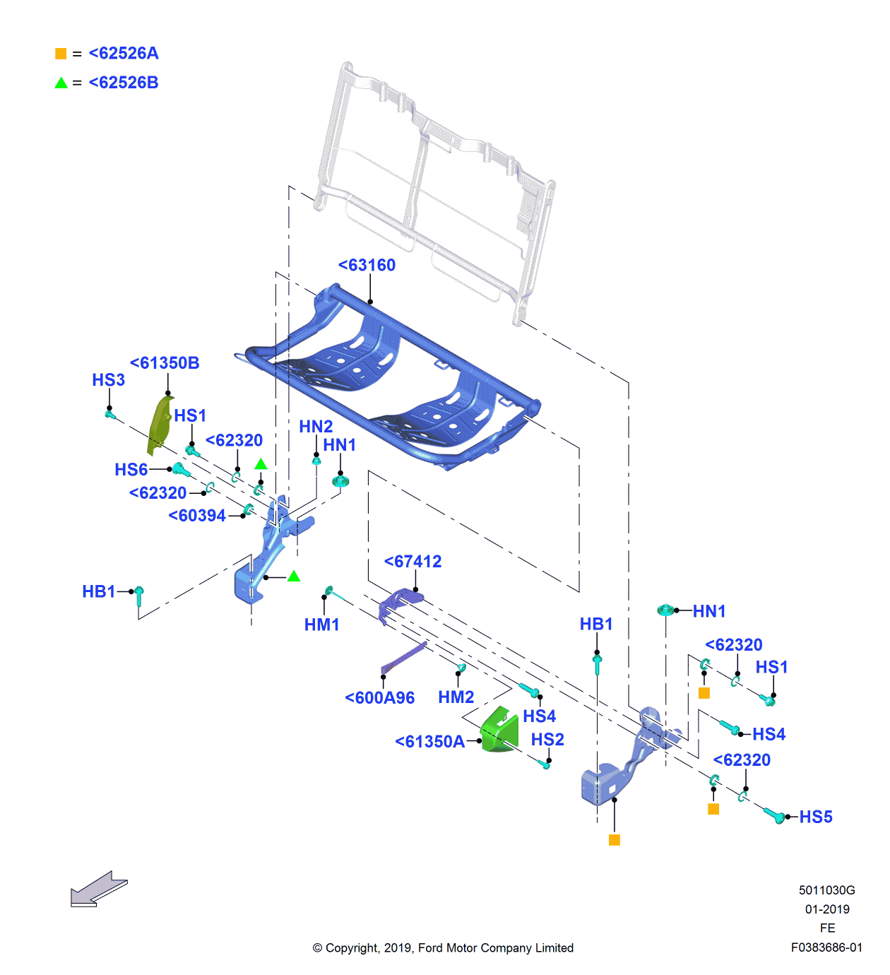 Ford FL3Z-1861350-BB Cover - Seat Back Latch