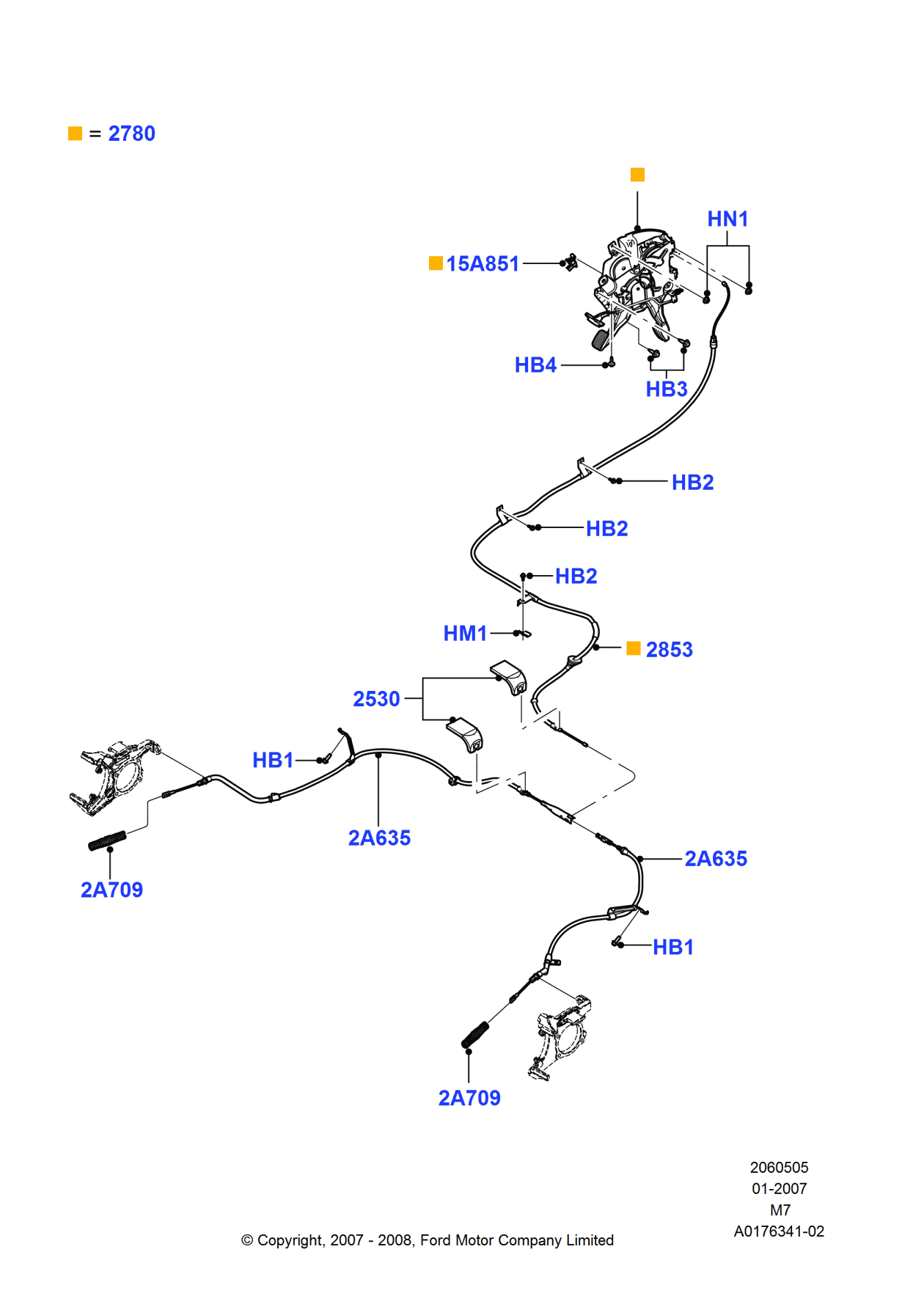 Ford -W707144-S438 Nut