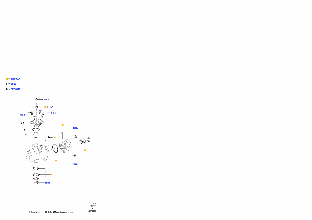 Ford 3C2Z-3L548-B Sector Shaft Cover