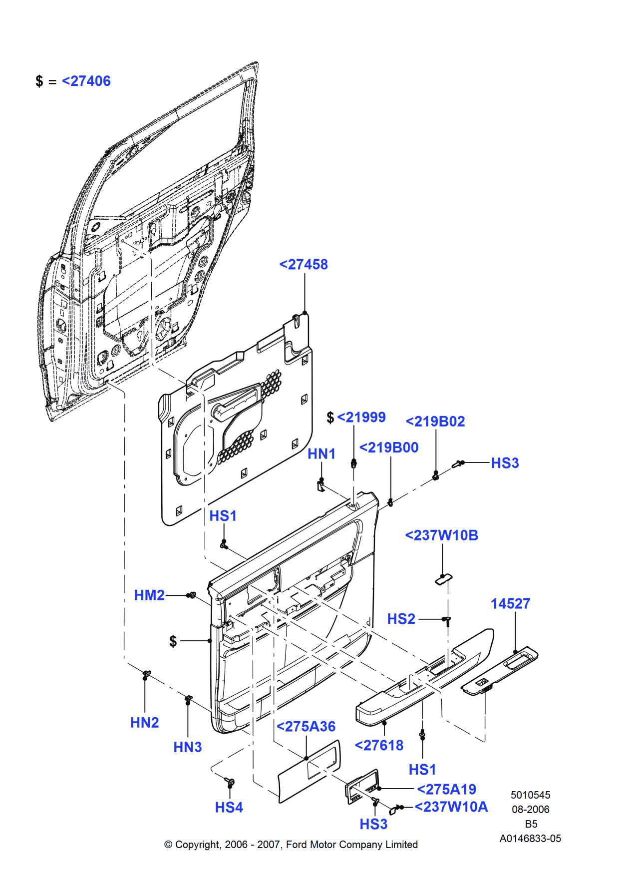 Ford -W623412-S403 Nut - Hex.