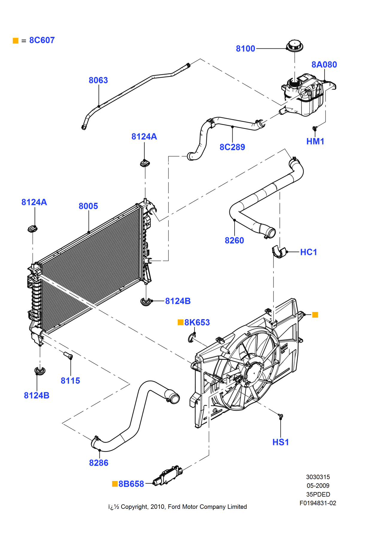 Ford 8G1Z-8115-A Plug - Radiator Drain