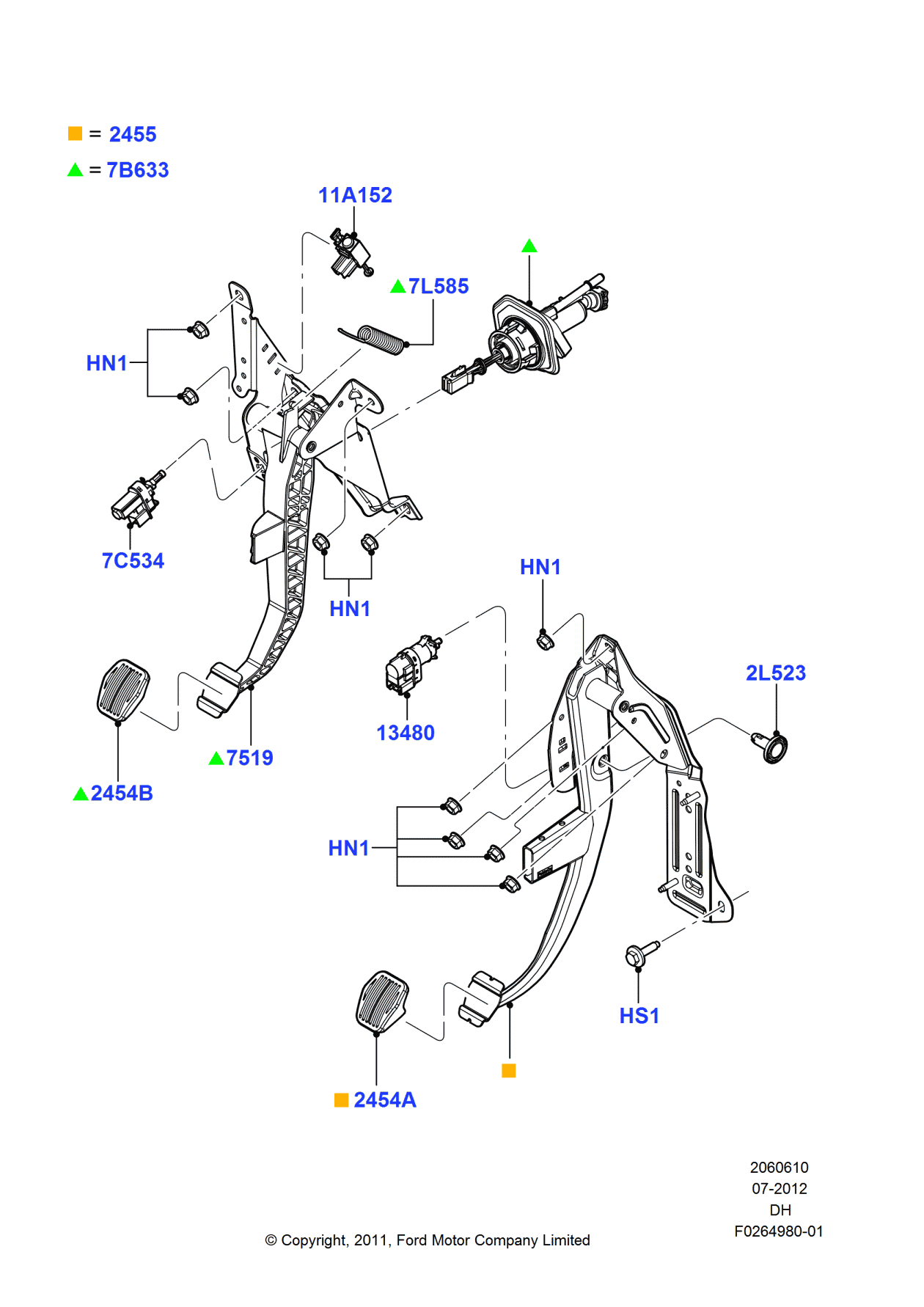 Ford CP9Z-7519-B Pedal - Clutch