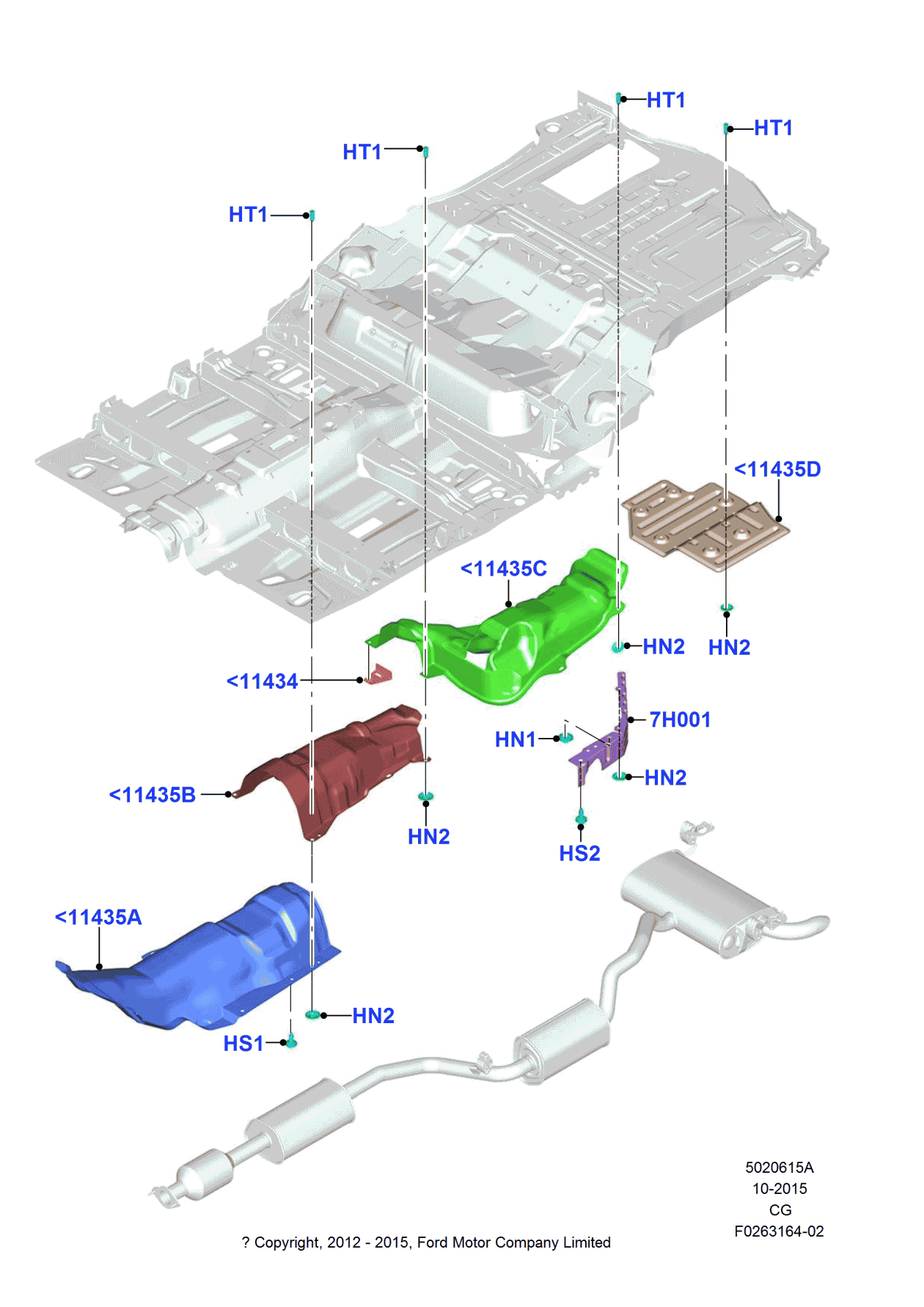 Ford CV6Z-9911434-B Heat Shield