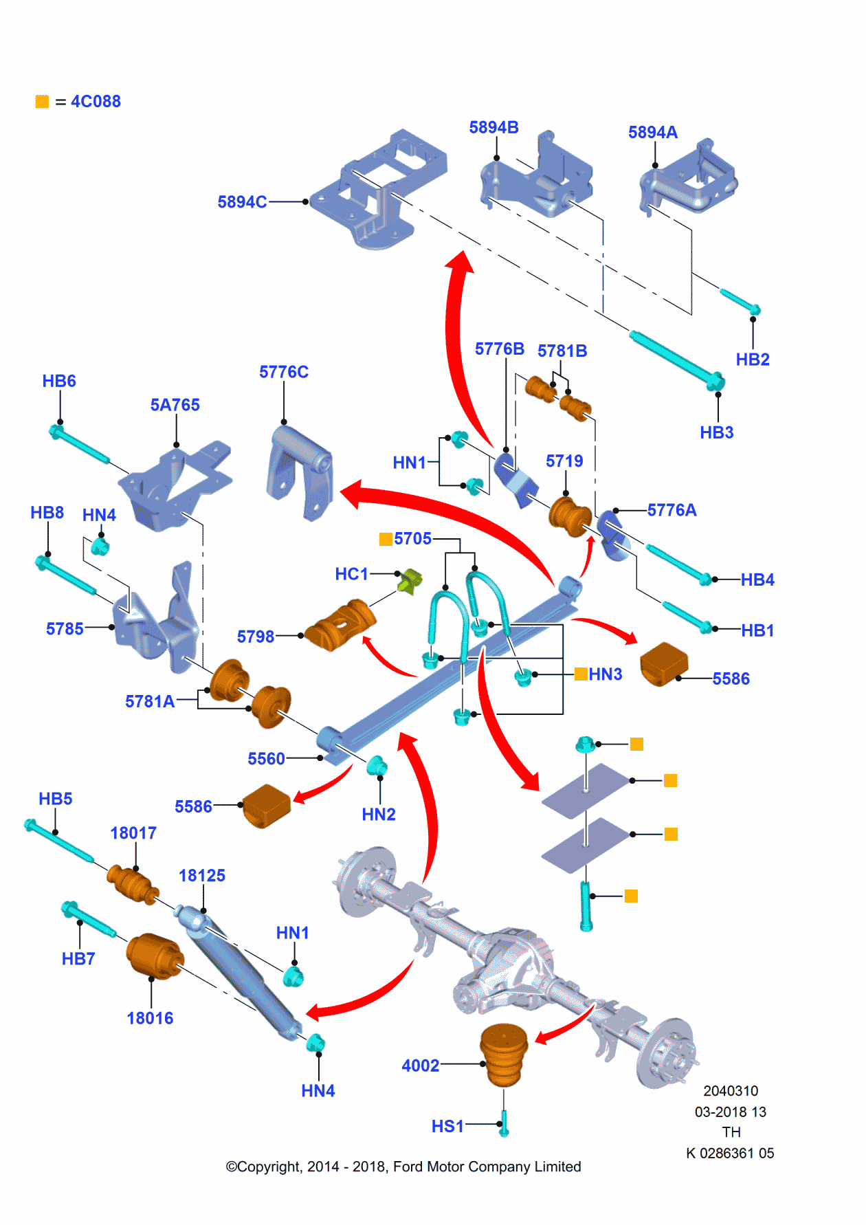 Ford CK4Z-4C088-C Kit - Rear Axle & Driveline Repair