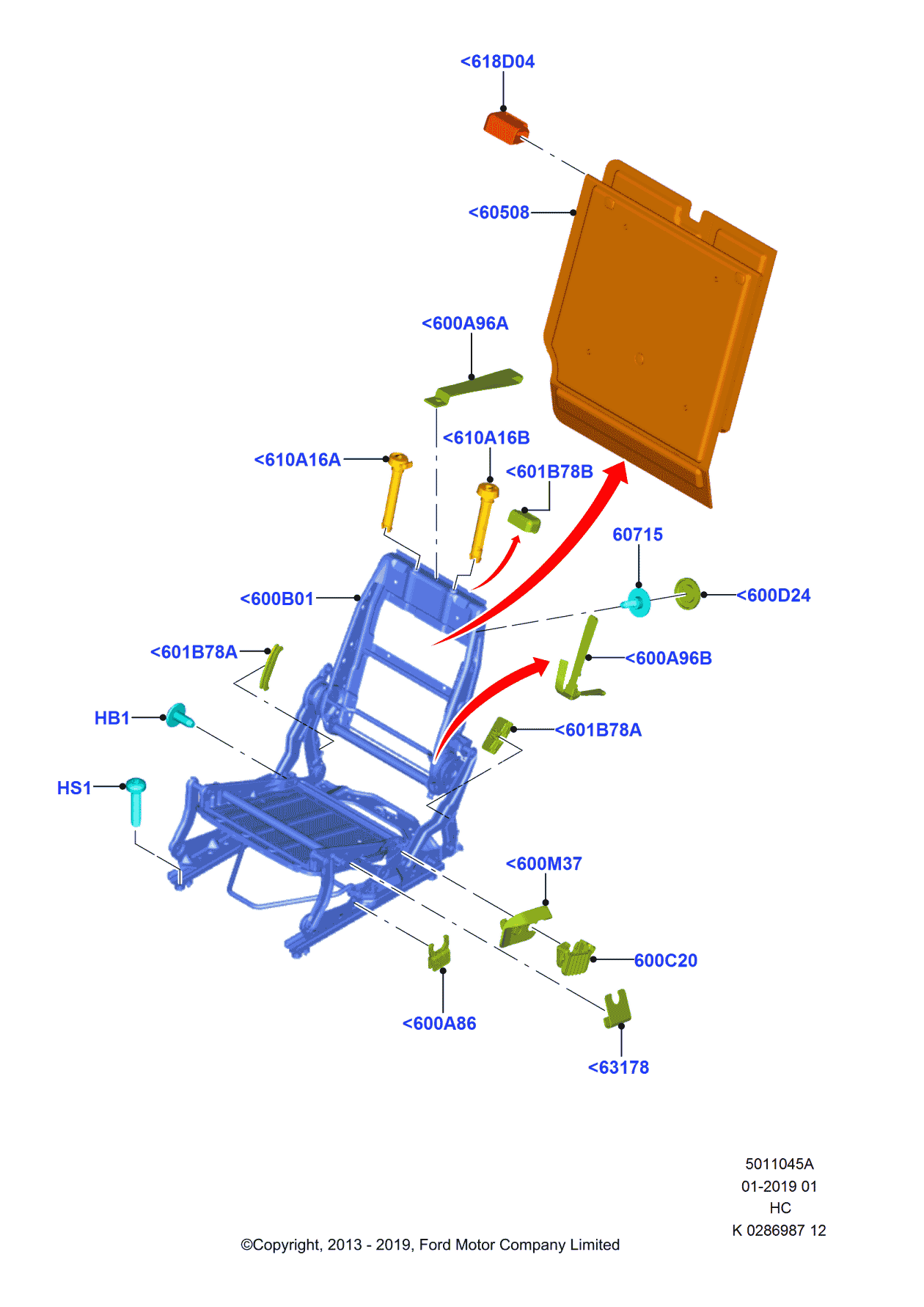 Ford 6M2Z-9960027-AB Support - Rear Seat Cushion