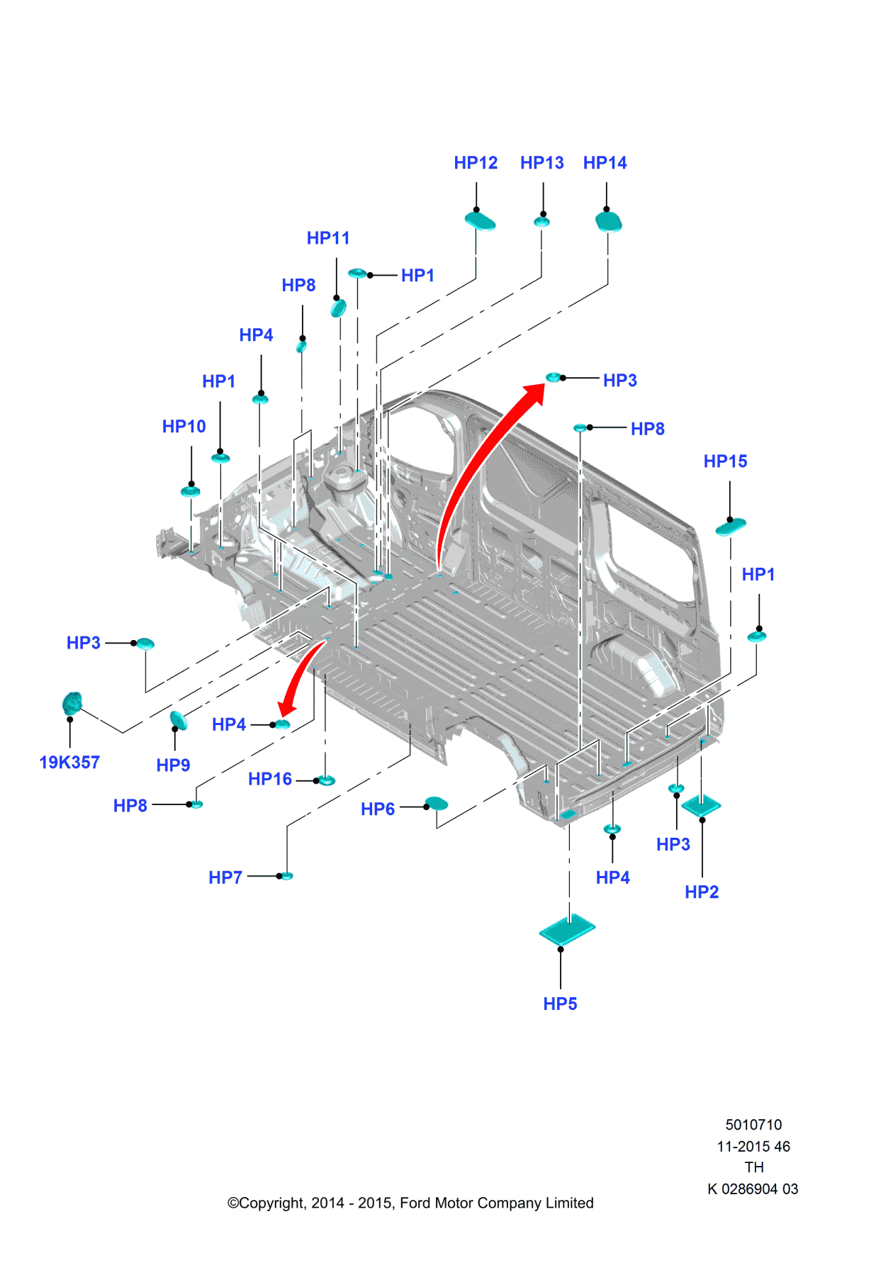 Ford -W528044-S300 Plug - "D"-Pillar