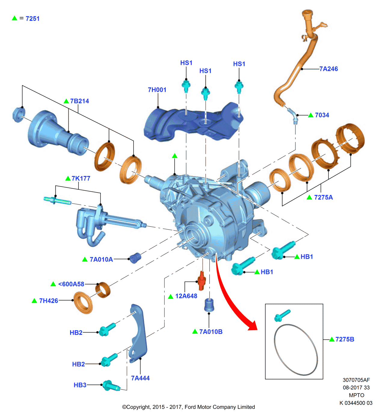 Ford G1FZ-7A444-A Bracket