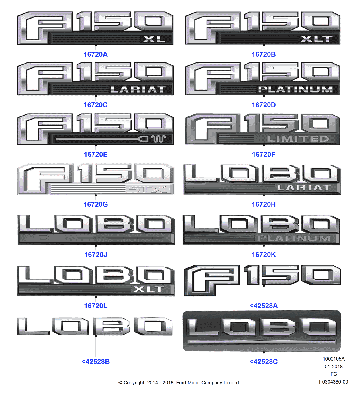 Ford FL3Z-9942528-D Name Plate