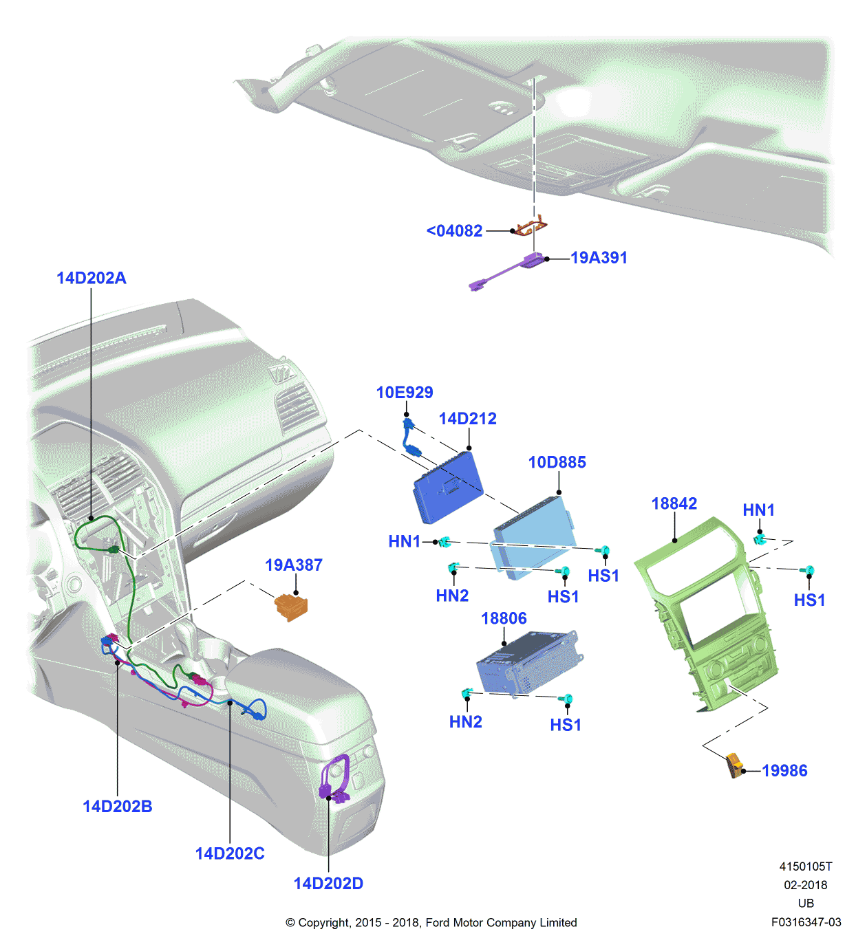 Ford JB5Z-18C869-BB RECEIVER ASY - RADIO