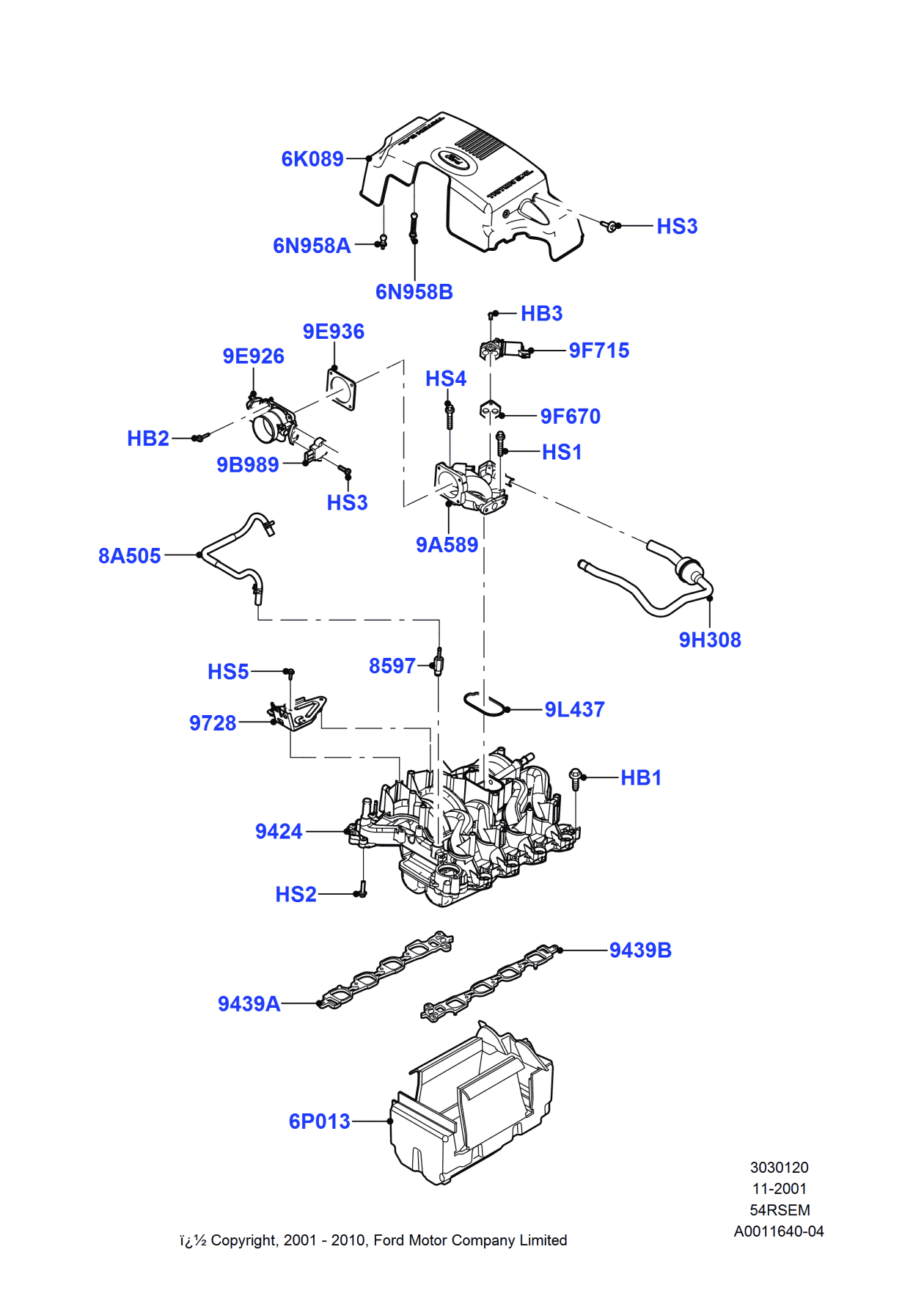 Ford -N808598-S309 Screw