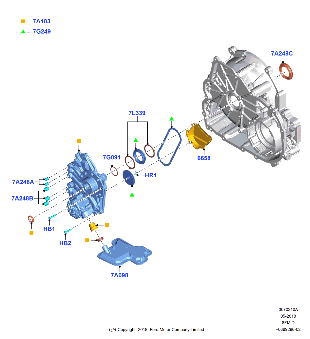 Ford JM5Z-7J263-A CHAIN - TRANSFER DRIVE