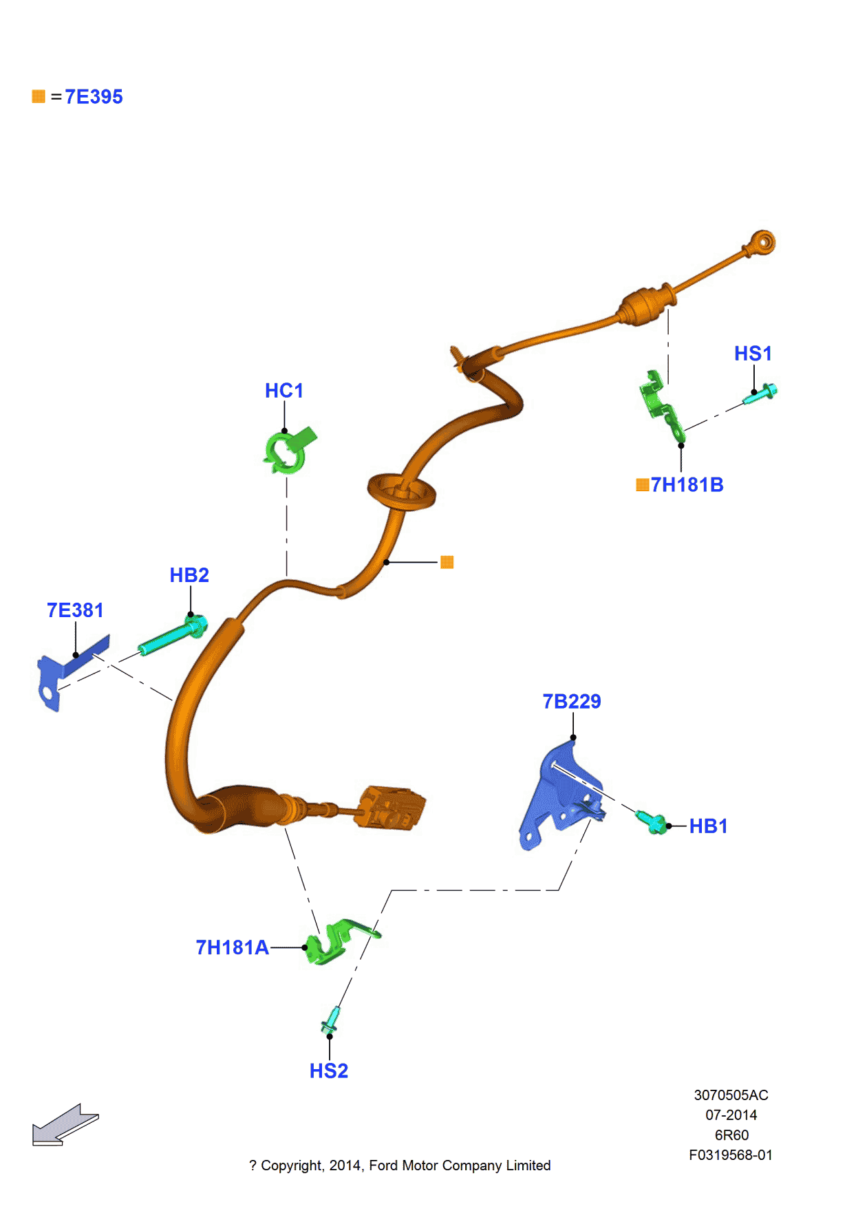 Ford FL3Z-7B229-A Bracket