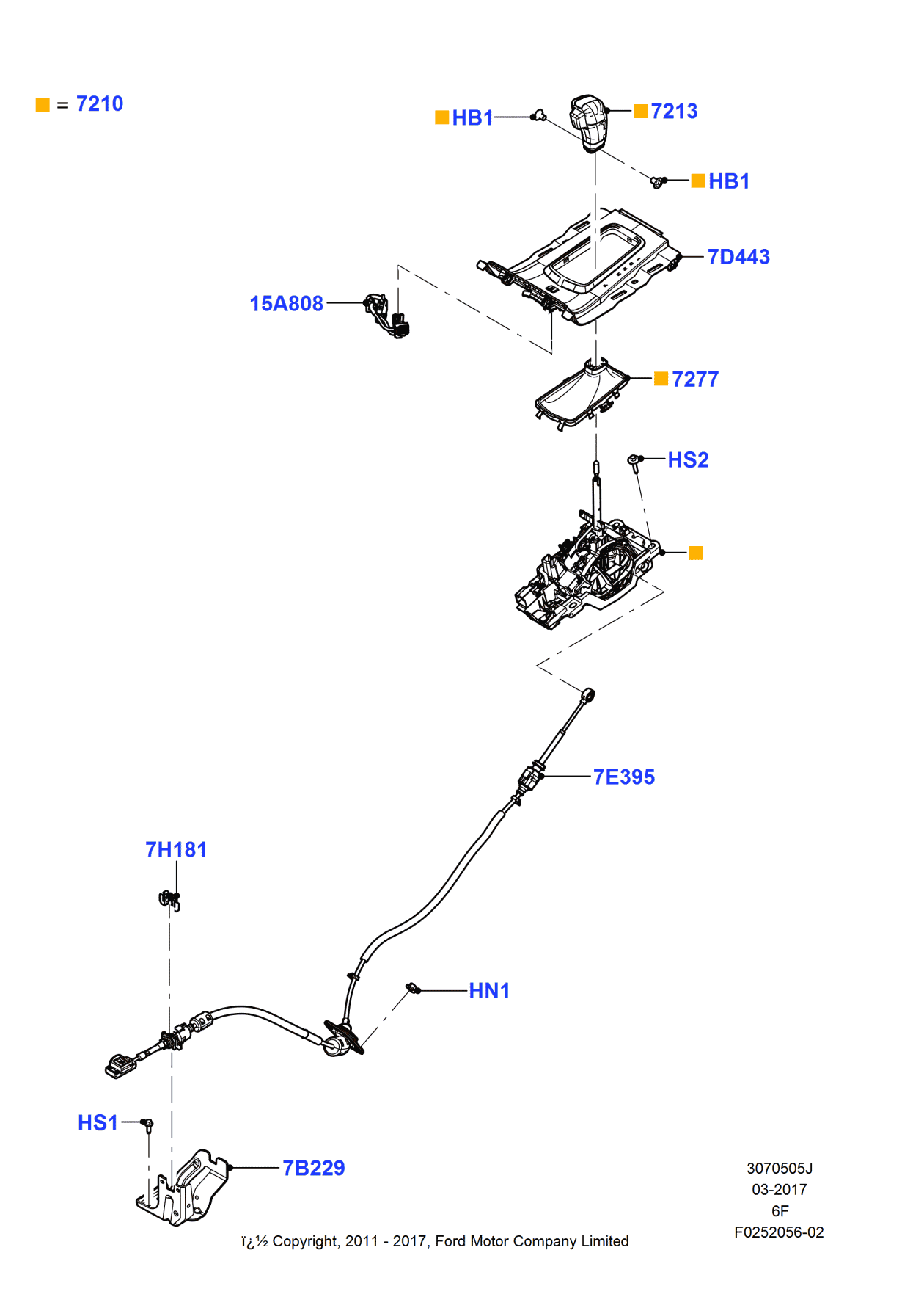 Ford DE9Z-7210-AE Lever - Gear Shift