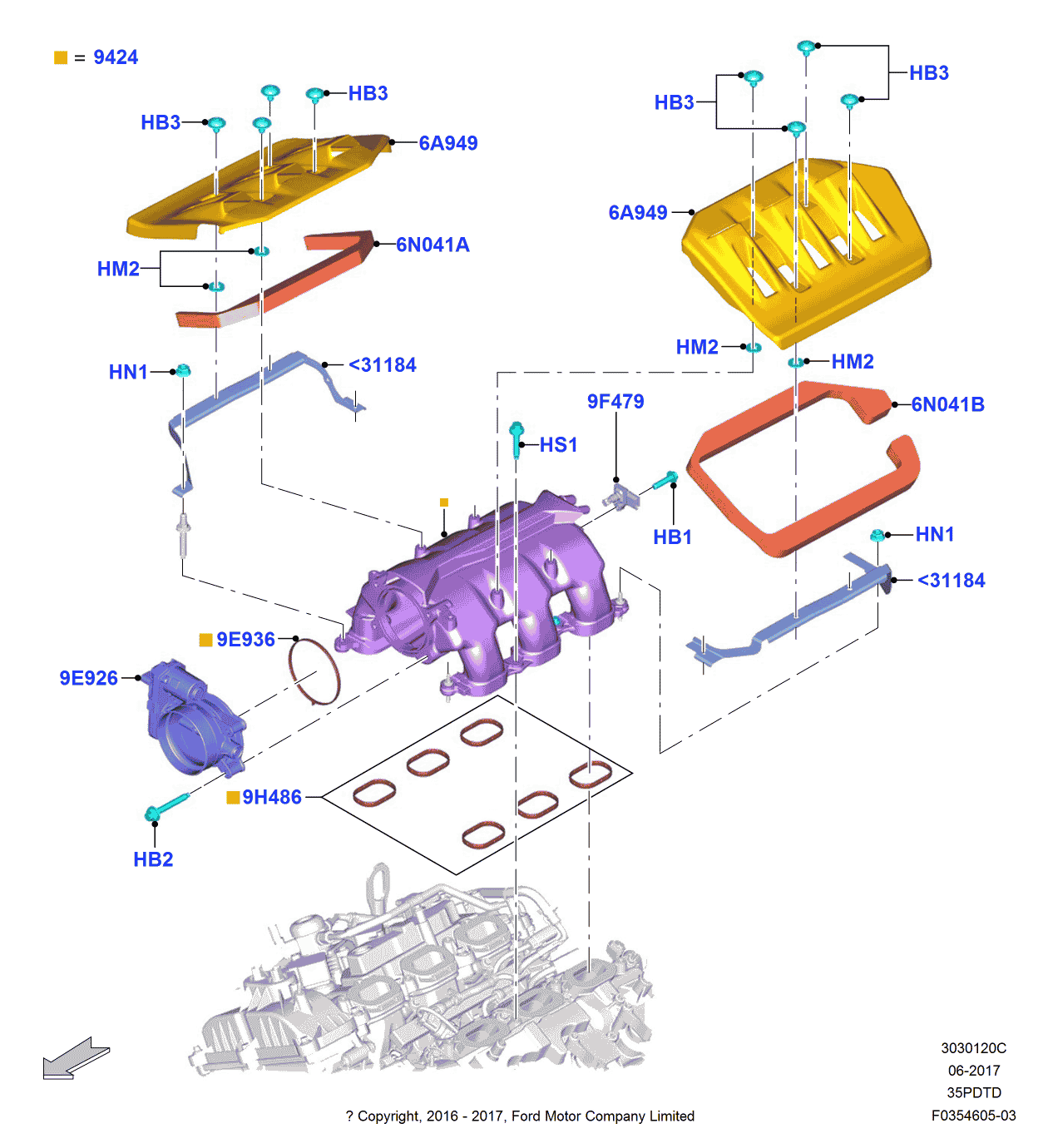 Ford HG7Z-00810-B Washer