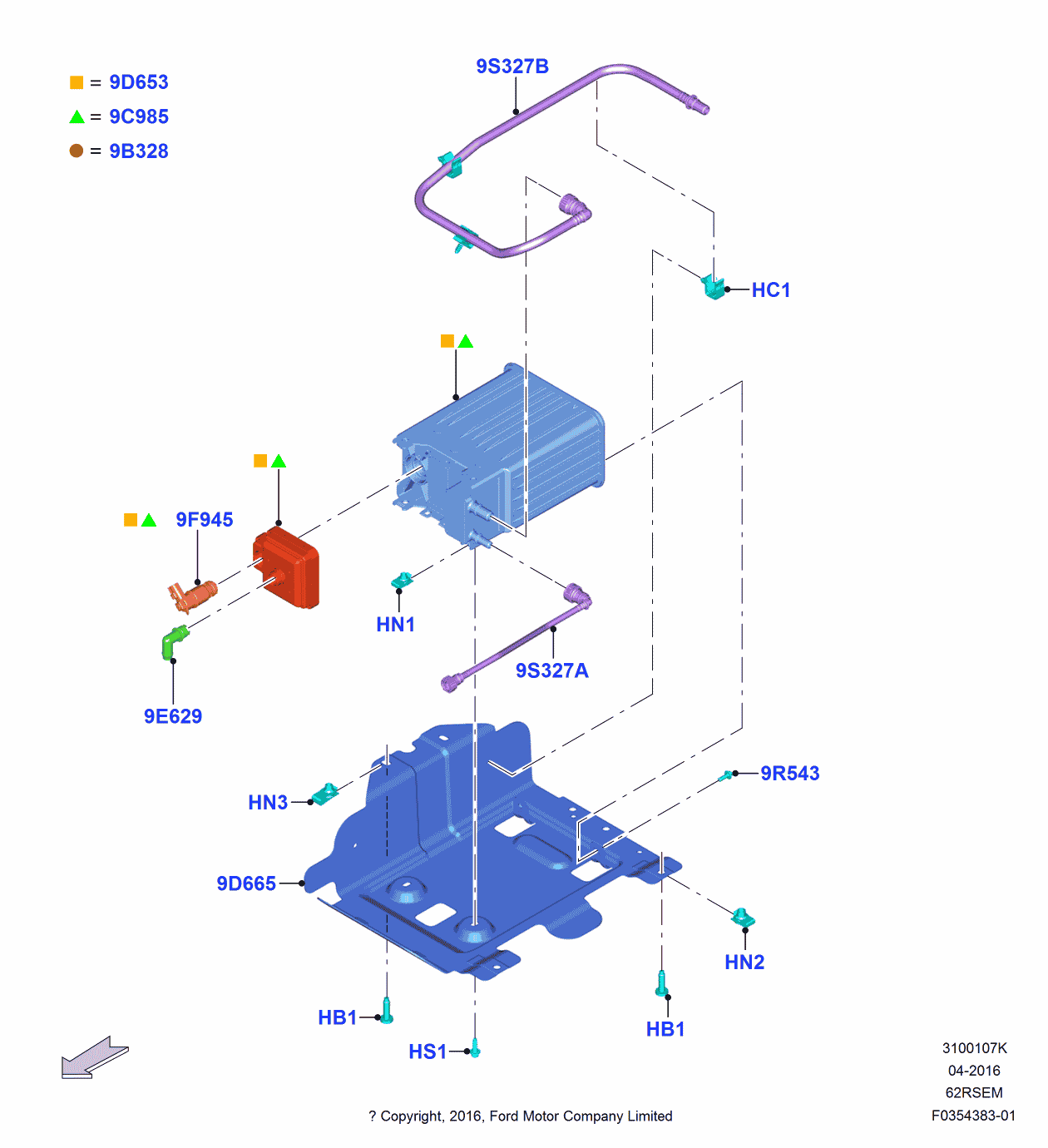 Ford BC3Z-9D665-A Bracket