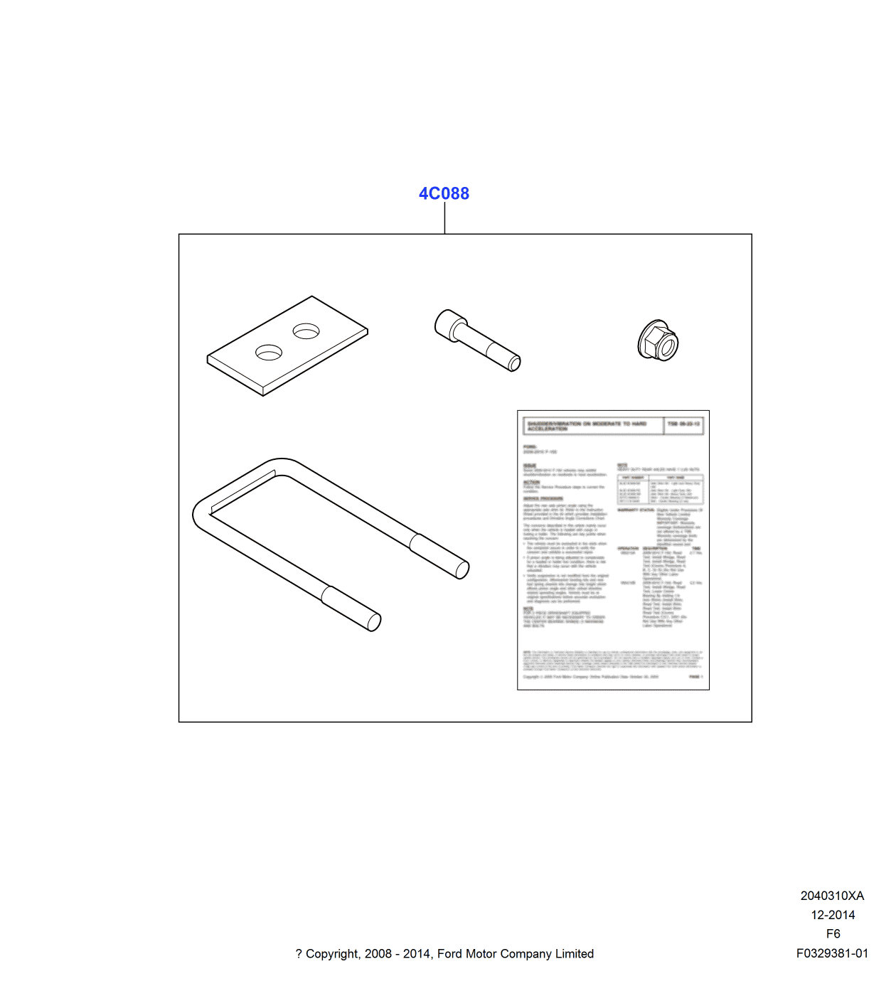 Ford 9L3Z-4C088-EB Kit - Rear Axle & Driveline Repair