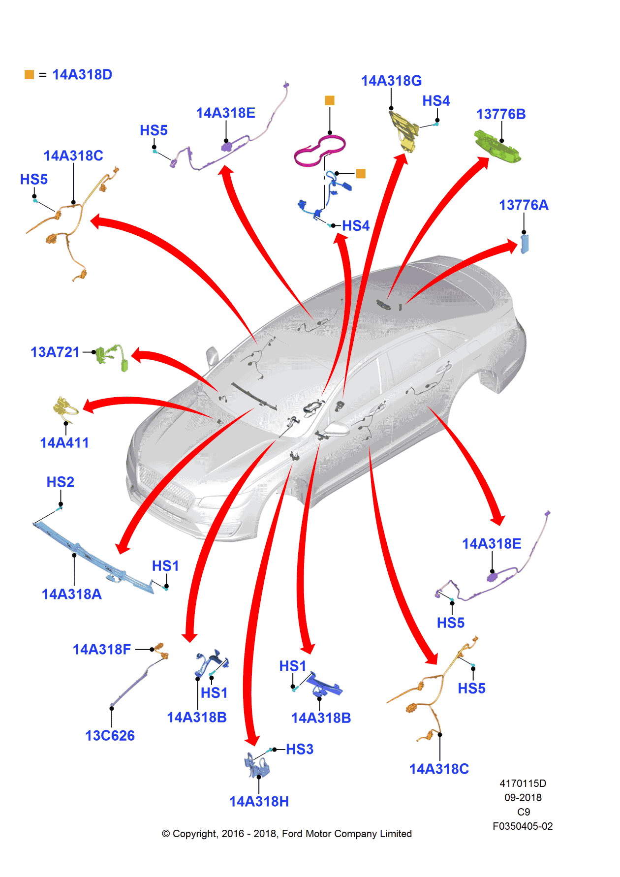 Ford HP5Z-13C626-B Lamp Assembly - L.E.D.