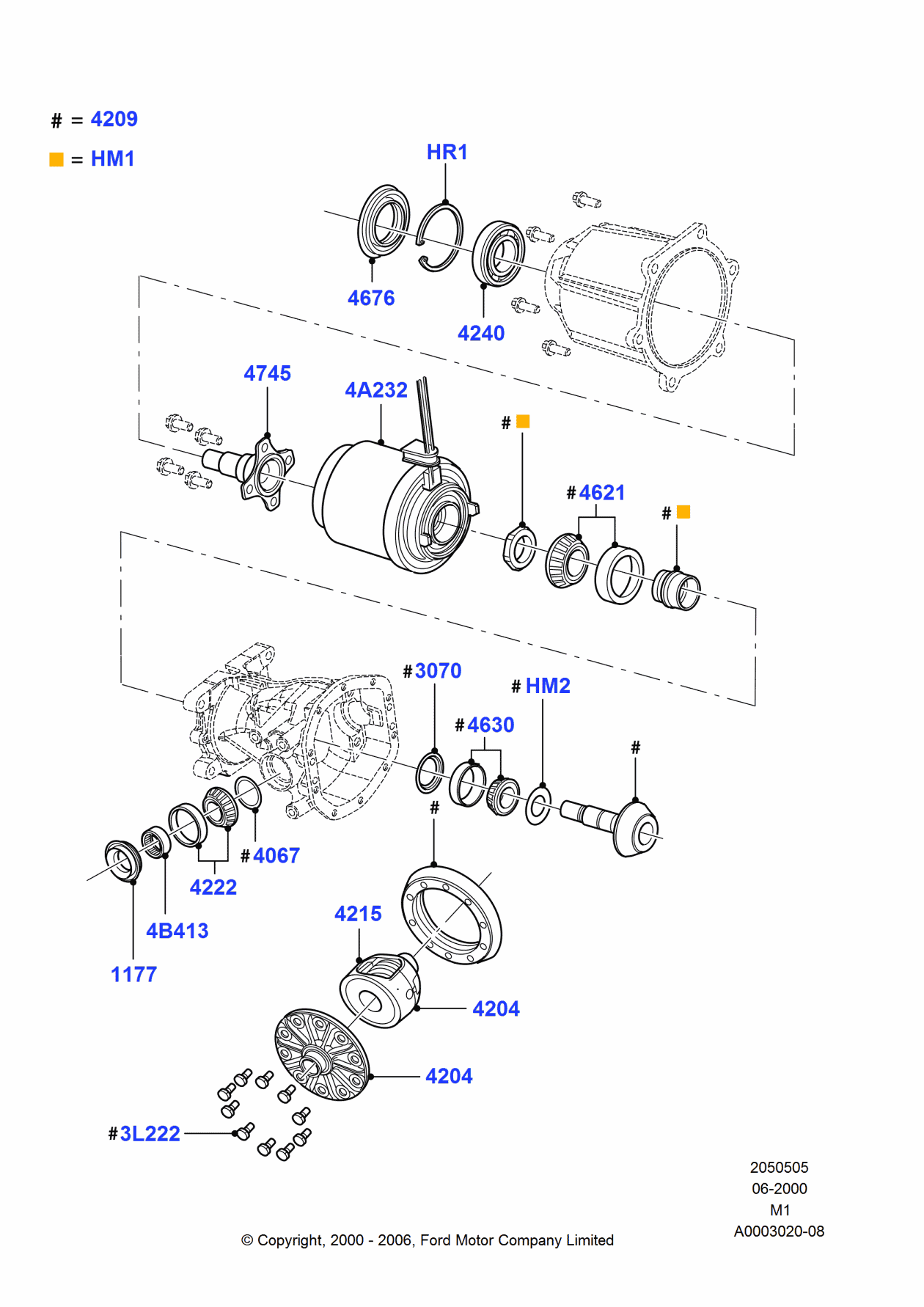 Ford YL8Z-4221-CA Side Bearings