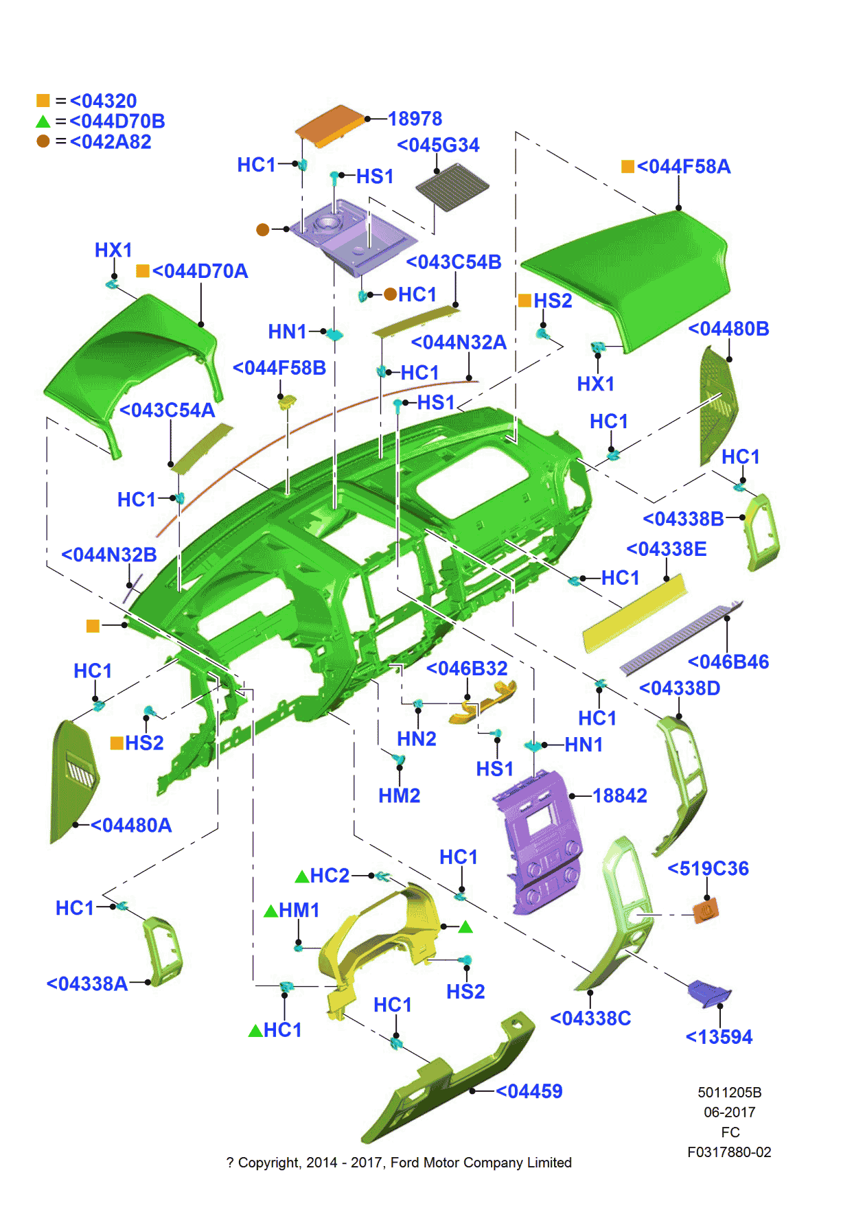 Ford FL3Z-1504338-GA Panel - Instrument