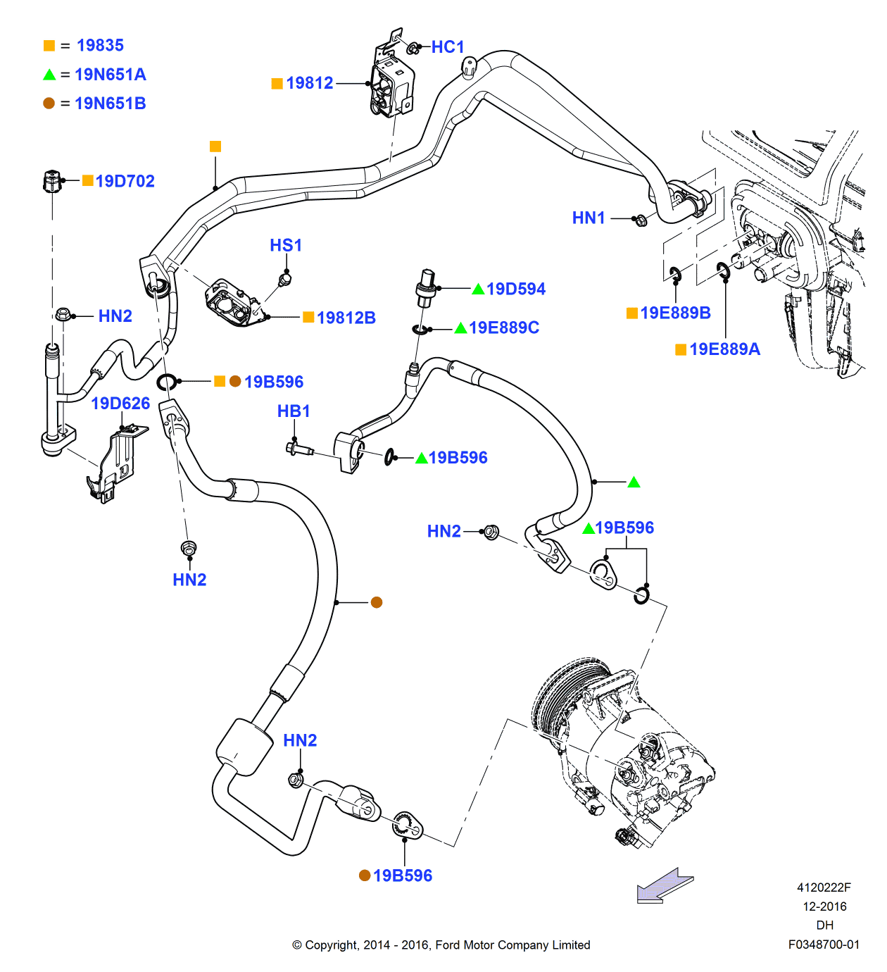 Ford H1FZ-19A834-B Tube Assembly