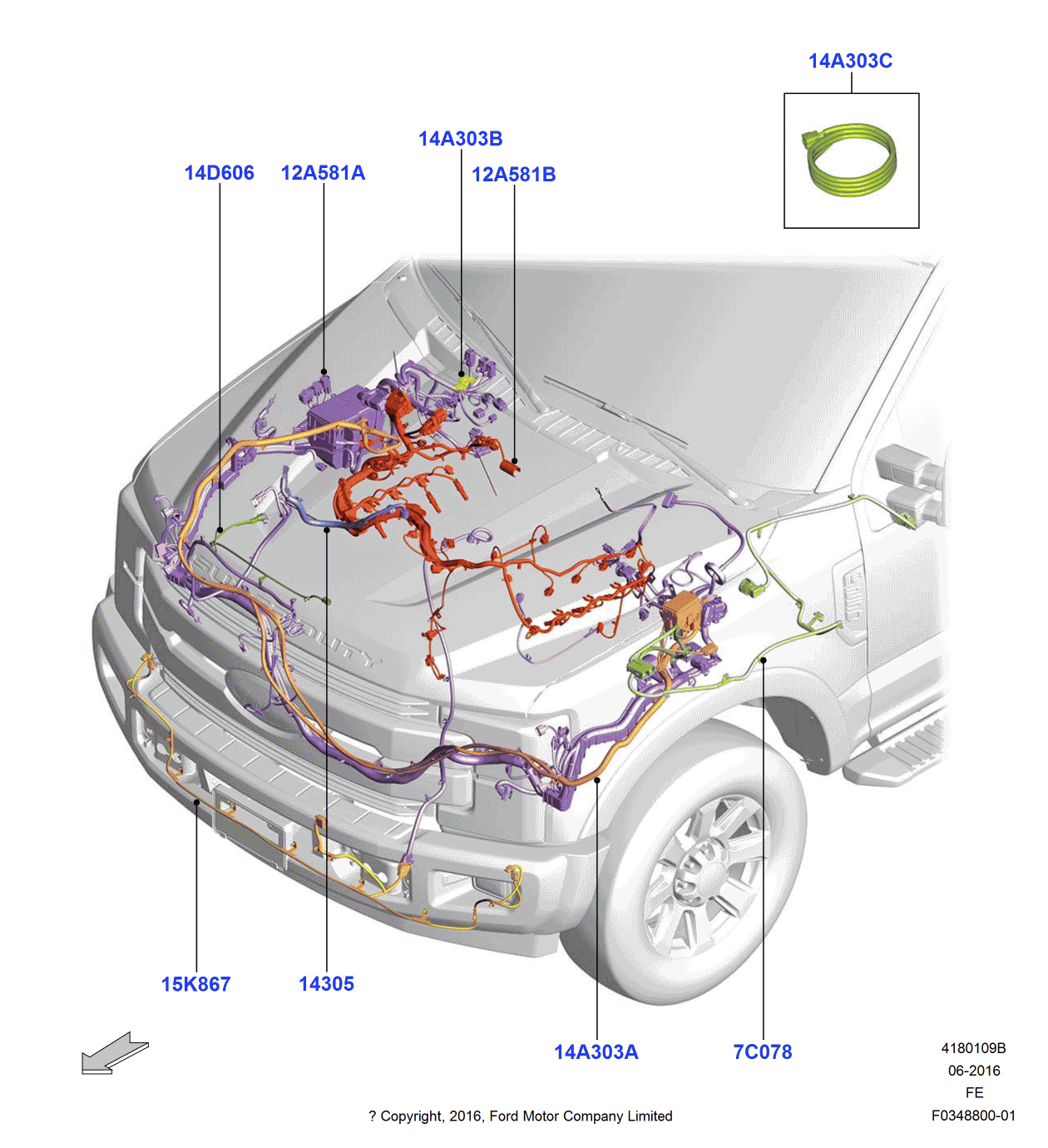 Ford HC3Z-12A581-A Wire Assembly