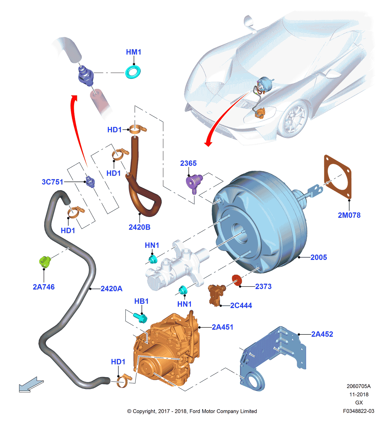 Ford HG7Z-2D089-A Connector Assembly
