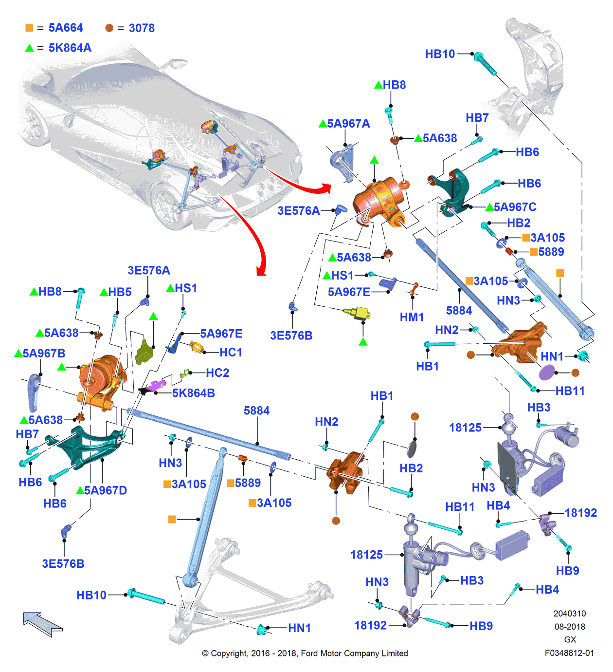 Ford HG7Z-18190-A Bracket - Shock Absorber Mounting
