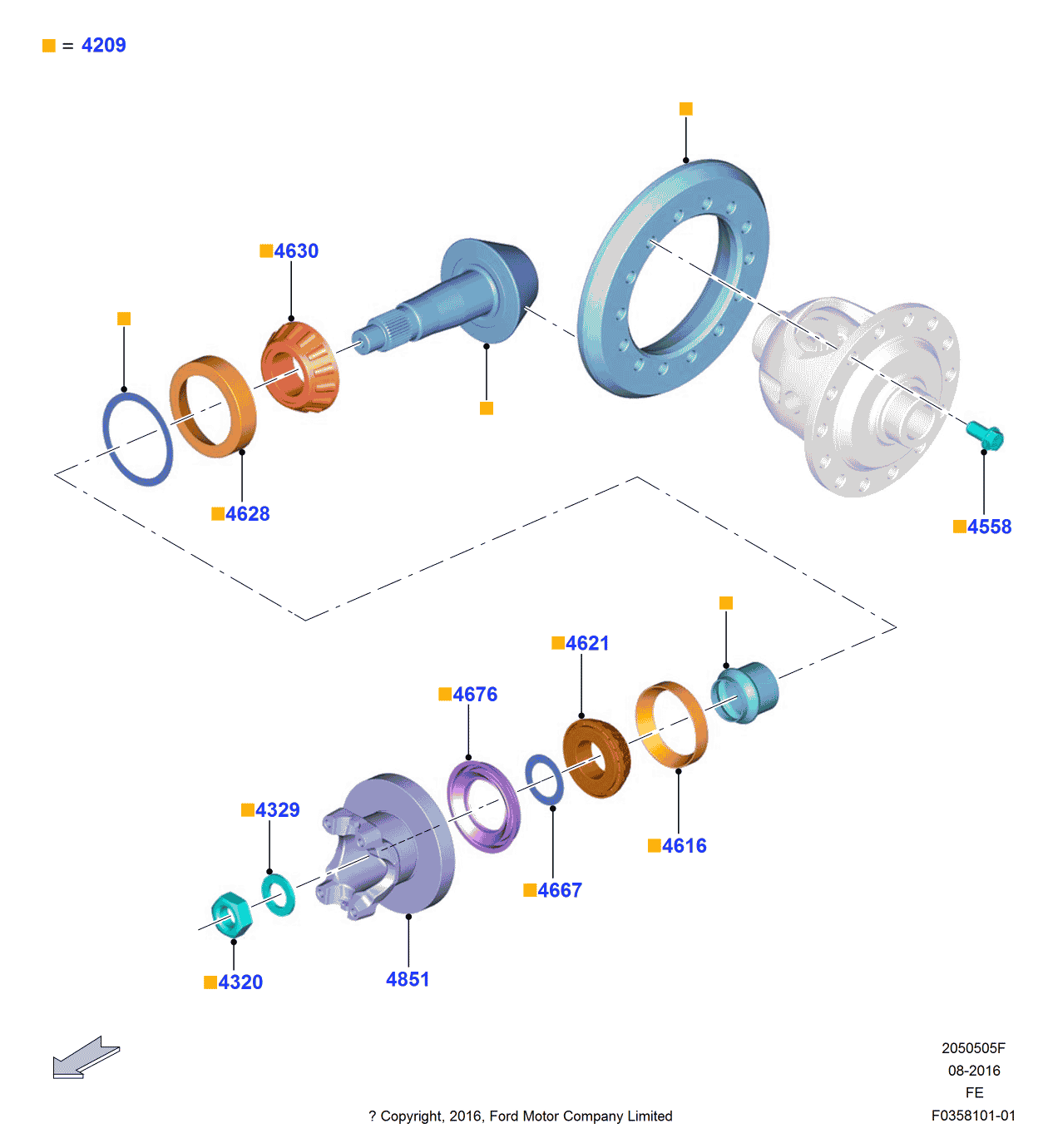 Ford HC3Z-4209-H Ring & Pinion