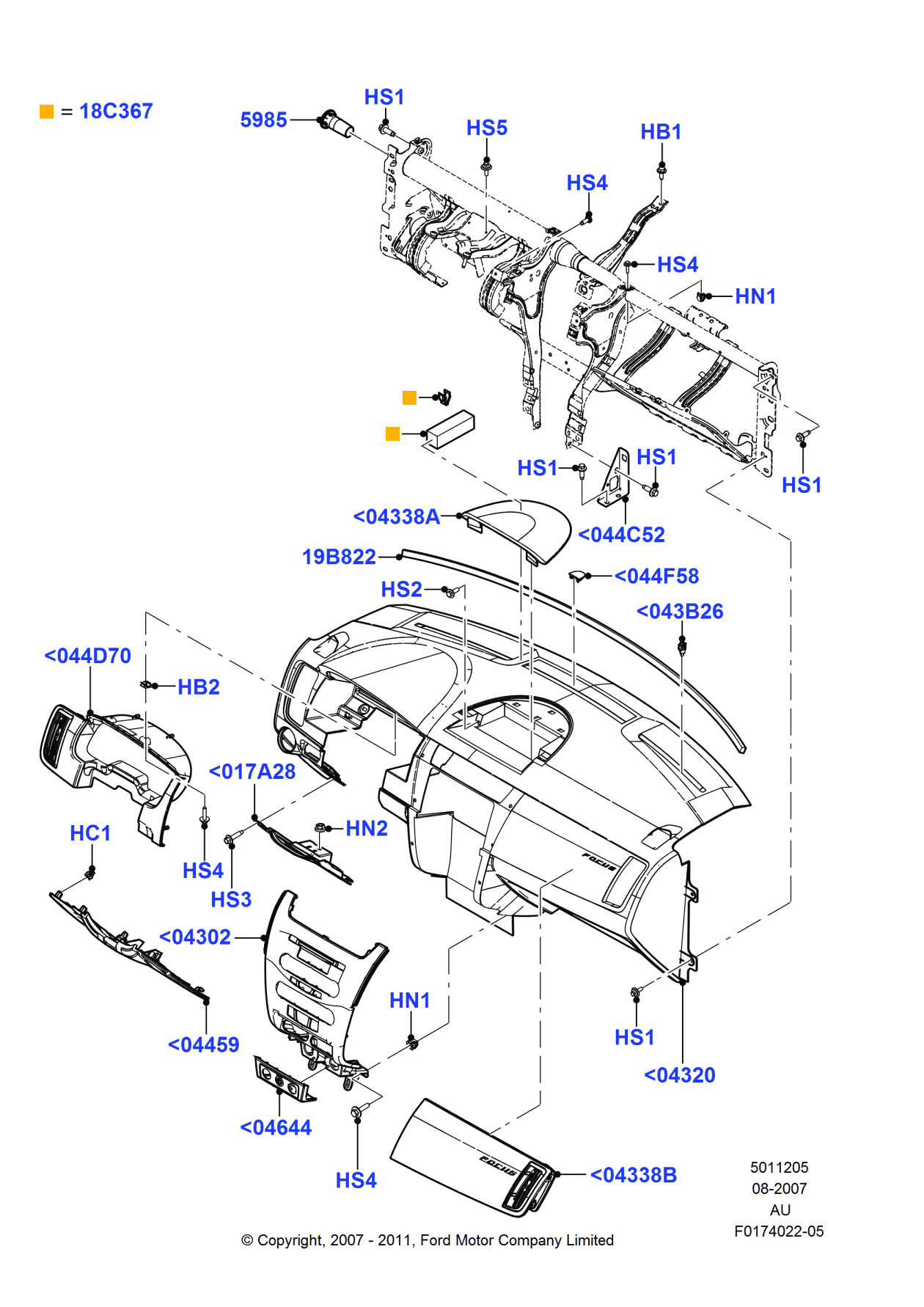 Ford 8S4Z-18C367-A Seal