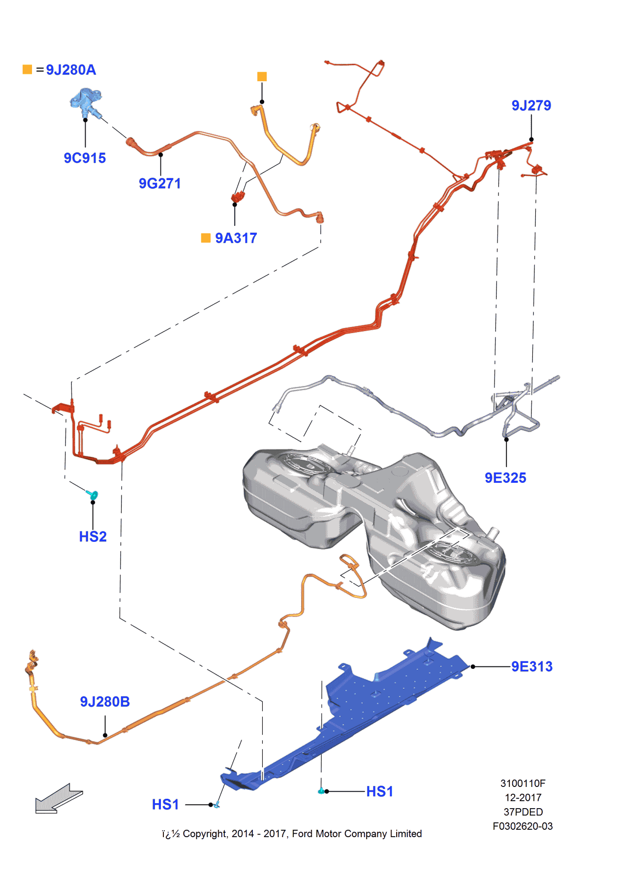 Ford FR3Z-9E325-A Hose - Fuel