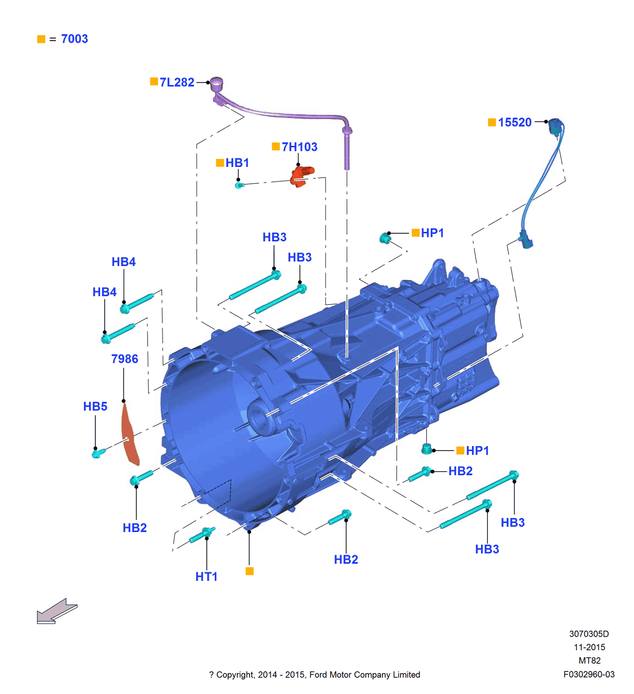 Ford FR3Z-7003-C Transmission Assembly