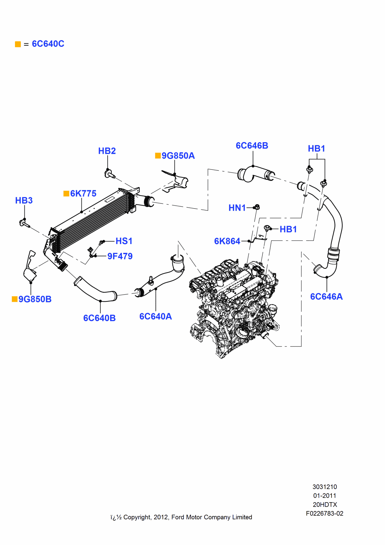 Ford BB5Z-6C640-C Connection - Air Inlet