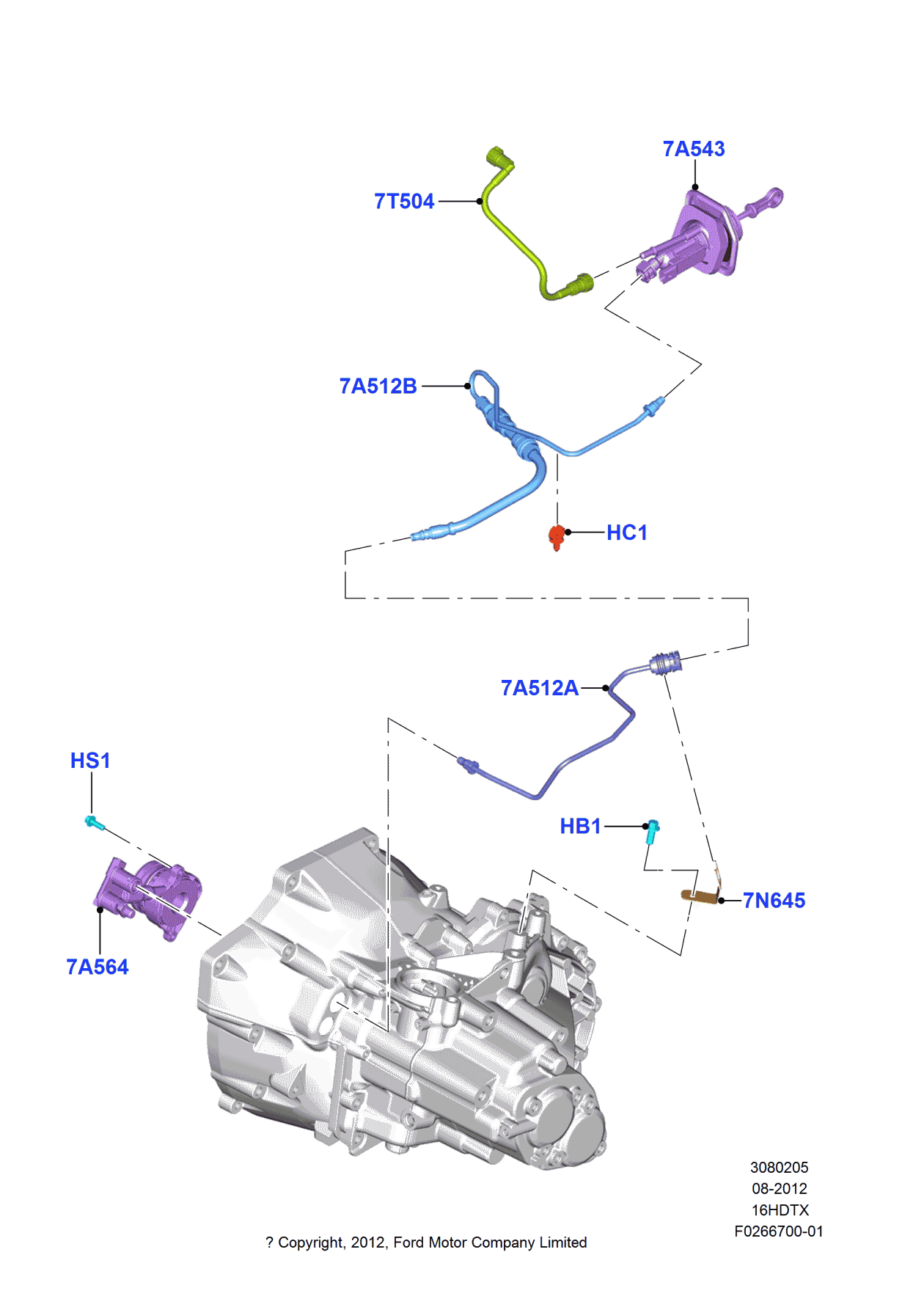 Ford DG9Z-7T503-A Bracket - Clutch Tube Support