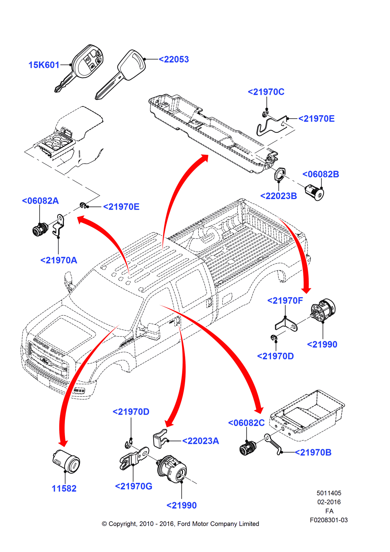 Ford DC3Z-2821970-A Lever
