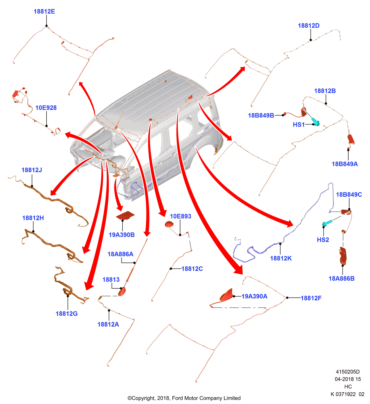 Ford FT1Z-18A886-A Antenna Mast
