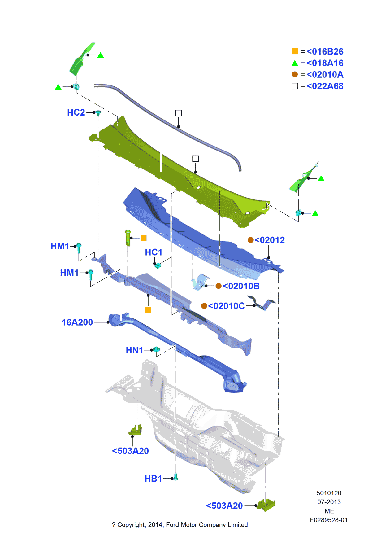 Ford EJ7Z-7802010-A Panel Assembly - Cowl Top