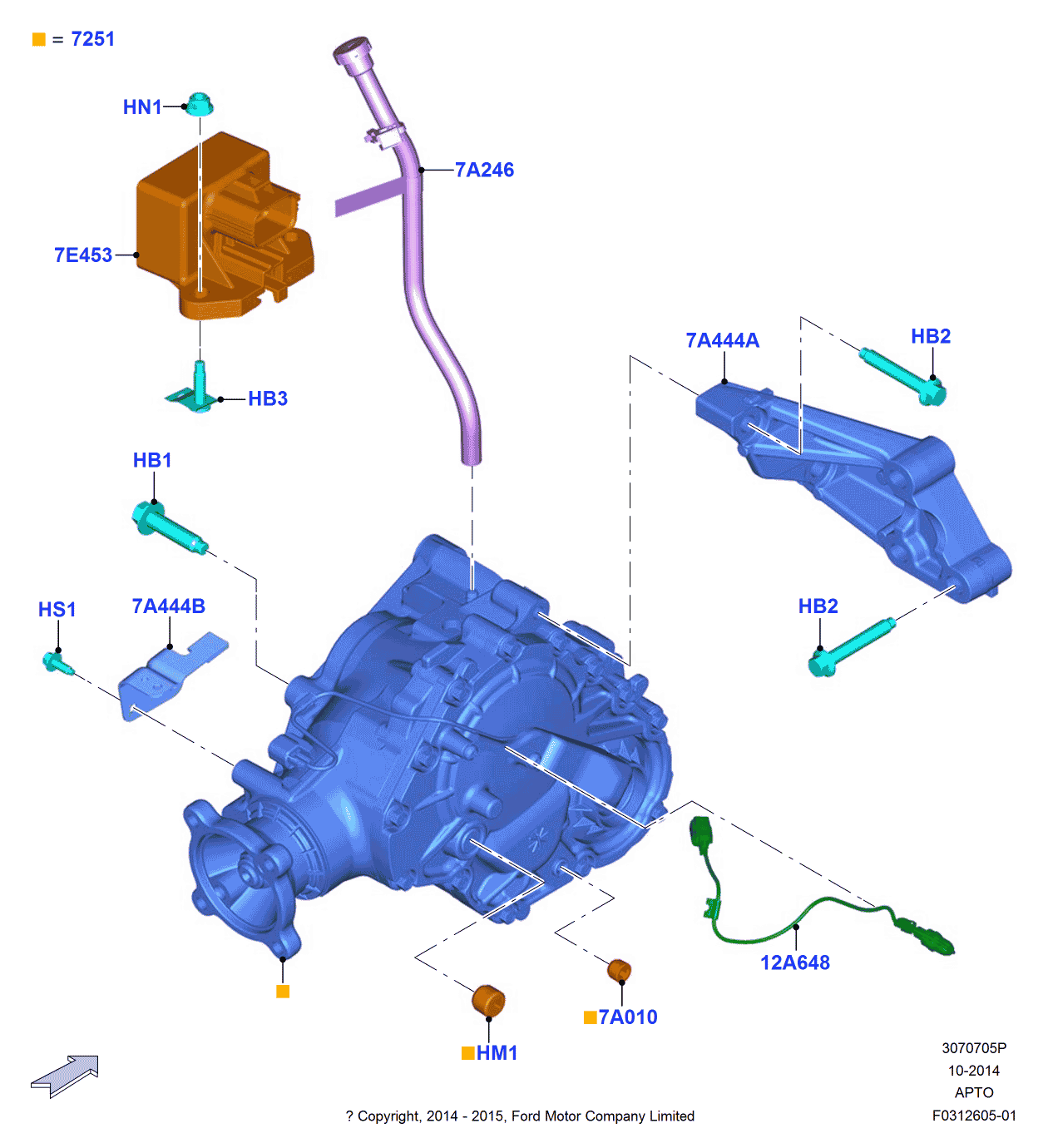 Ford F2GZ-7A444-A Bracket